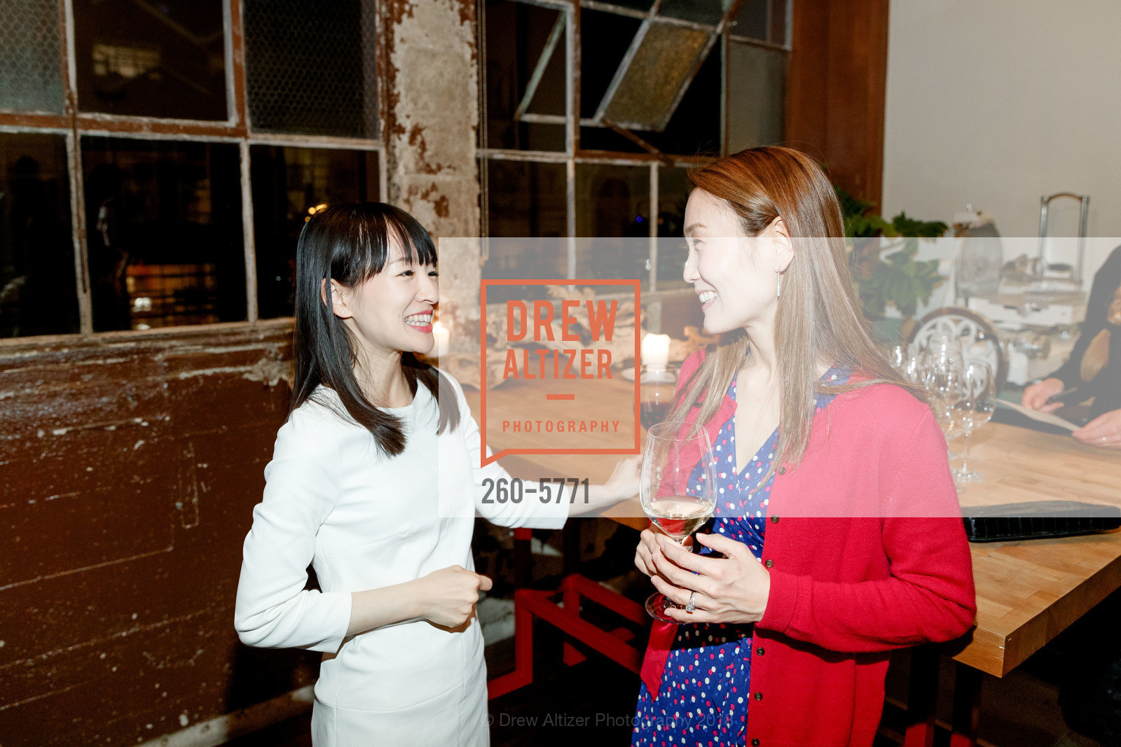 Marie Kondo, June Greminger, Cuyana and Dwell Magazine for Marie Kondo Dinner, Central Kitchen. 3000 20th St, San Francisco, CA 94110, February 27th, 2018, Photo #260-5771 Marie Kondo, June Greminger, Photo #260-5771