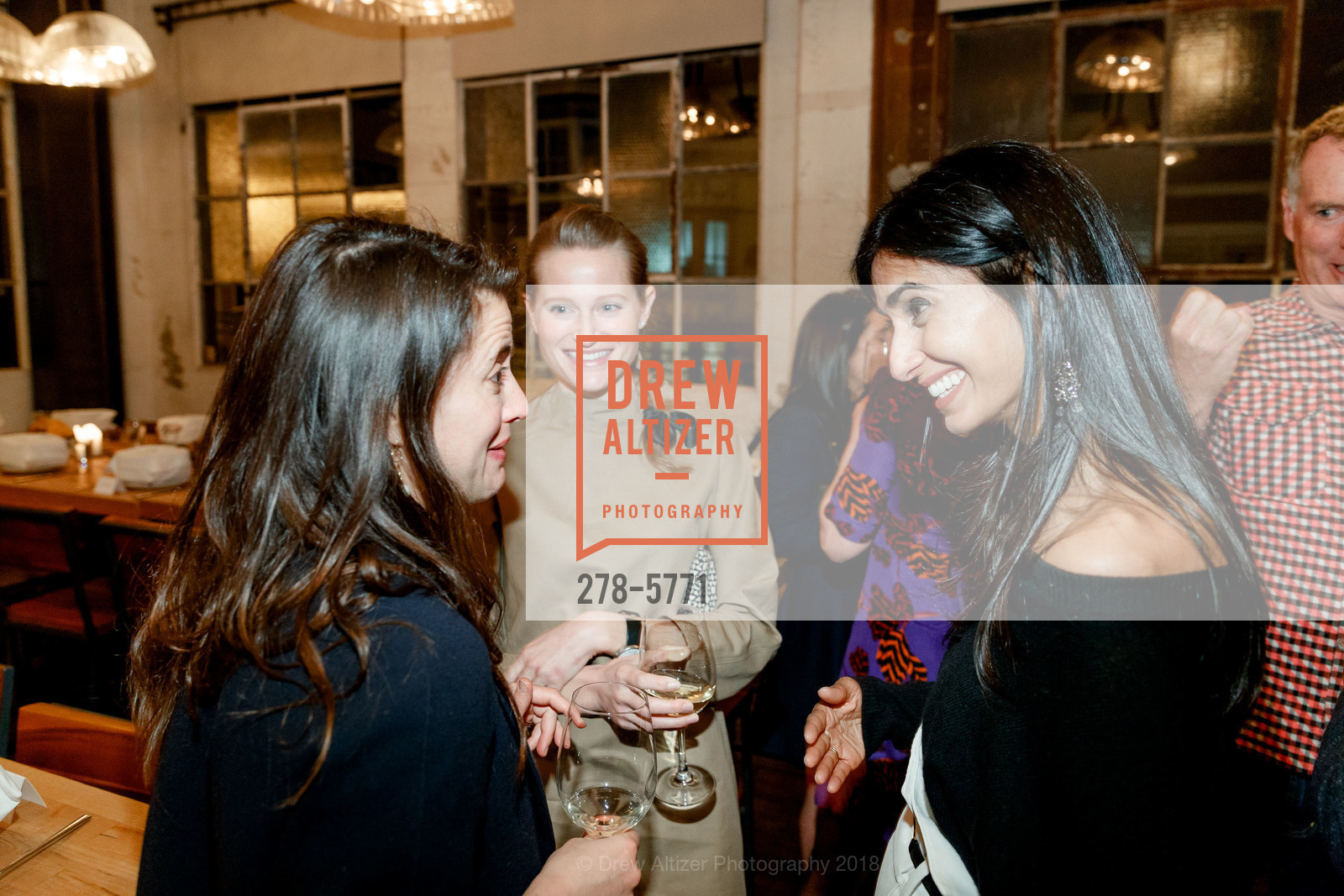 Molly Sedlacek, Meredith Swinehart, Shilpa Shah, Cuyana and Dwell Magazine for Marie Kondo Dinner, Central Kitchen. 3000 20th St, San Francisco, CA 94110, February 27th, 2018, Photo #278-5771 Molly Sedlacek, Meredith Swinehart, Shilpa Shah, Photo #278-5771