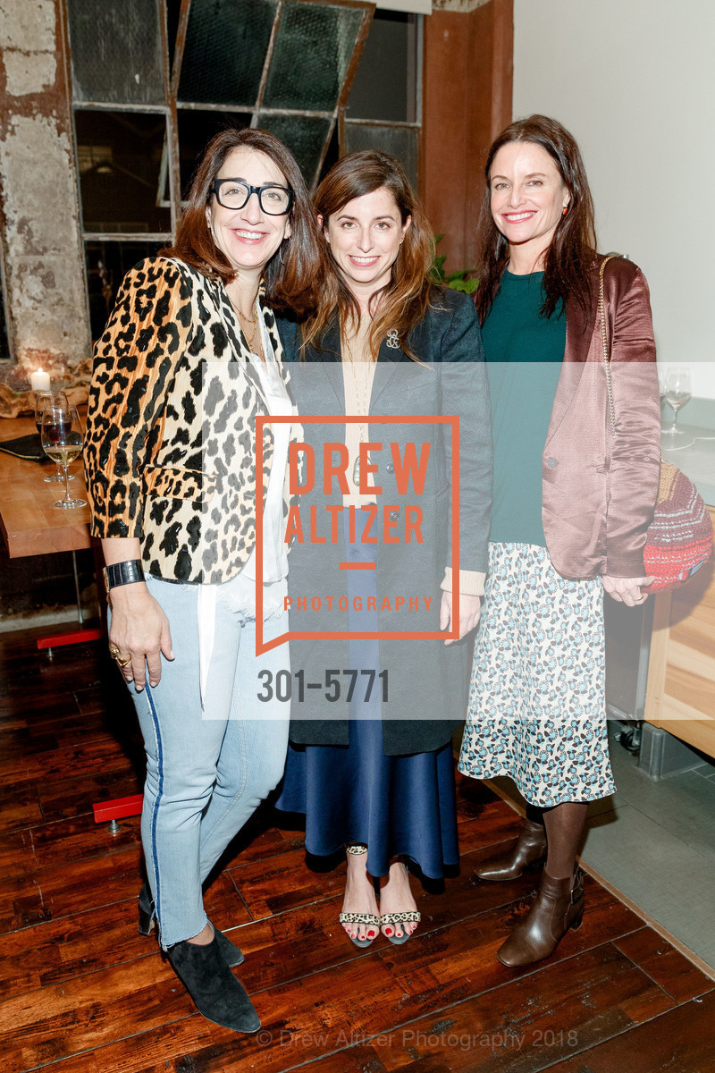 Pam Baer, Emily Holt, Carla Crane, Cuyana and Dwell Magazine for Marie Kondo Dinner, Central Kitchen. 3000 20th St, San Francisco, CA 94110, February 27th, 2018, Photo #301-5771 Pam Baer, Emily Holt, Carla Crane, Photo #301-5771