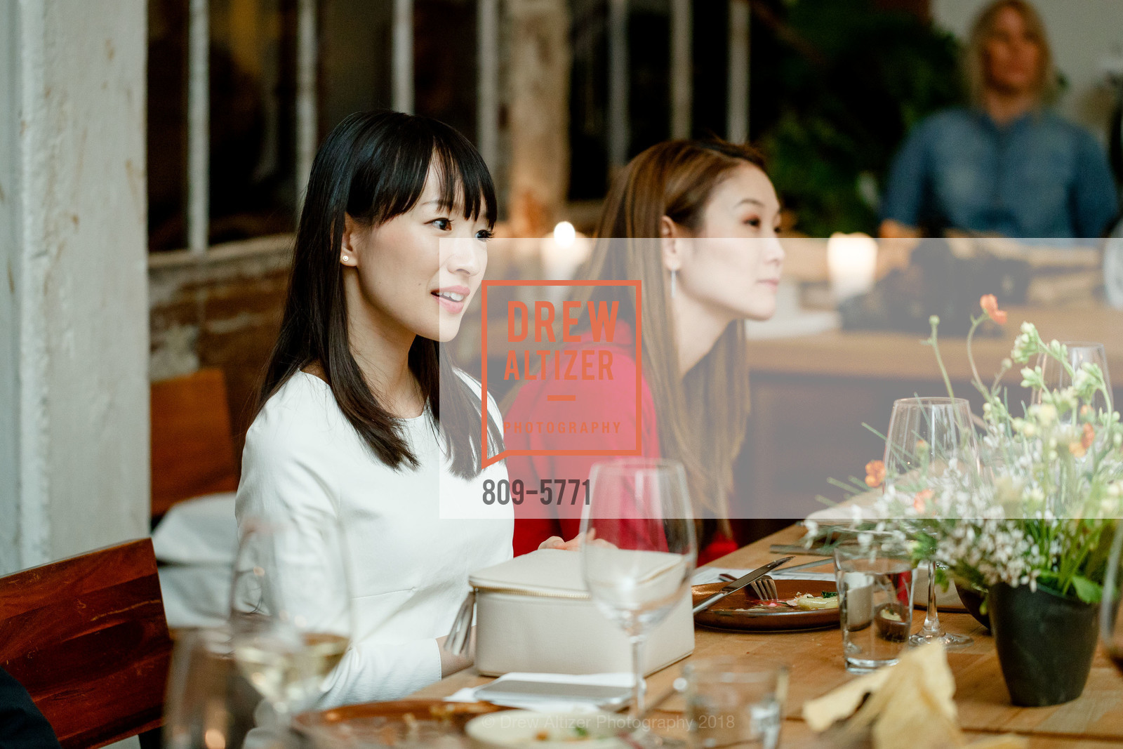 Marie Kondo, June Greminger, Cuyana and Dwell Magazine for Marie Kondo Dinner, Central Kitchen. 3000 20th St, San Francisco, CA 94110, February 27th, 2018, Photo #809-5771 Marie Kondo, June Greminger, Photo #809-5771
