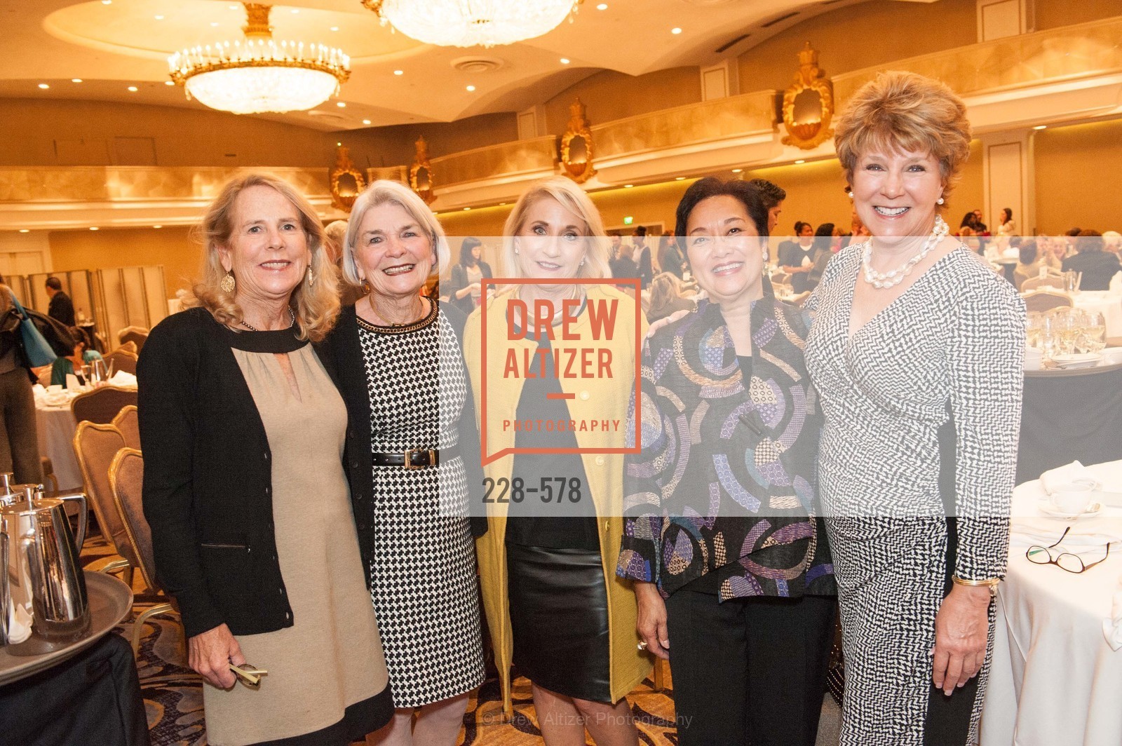 Bessie Strom, Dolores Mckeever Donahue, Deborah Avakian, Eva Monroe, Christine Wheelan, HOMELESS PRENATAL Annual Luncheon 2014, US, October 1st, 2014, Photo #228-578 Bessie Strom, Dolores Mckeever Donahue, Deborah Avakian, Eva Monroe, Christine Wheelan, Photo #228-578