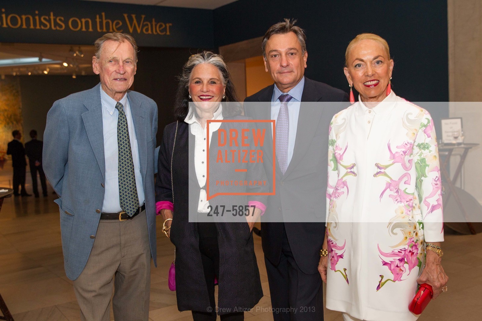 Jack Weeden, Diane Chapman, Paul Weaver, Adria Bini, Impressionists on the Water Donor Opening Reception at the LEGION OF HONOR, US, May 30th, 2013, Photo #247-5857 Jack Weeden, Diane Chapman, Paul Weaver, Adria Bini, Photo #247-5857