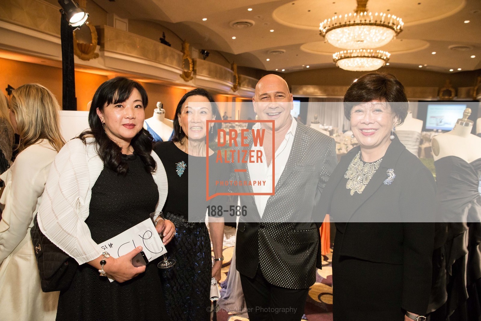 Mindy Sun, Iris Chan, Carmen Marc Valvo, Margaret Collins, 2014 Bay Area ARTHRITIS AUXILLIARY Benefit & Fashion Show, US, October 2nd, 2014,Drew Altizer, Drew Altizer Photography, full-service event agency, private events, San Francisco photographer, photographer California