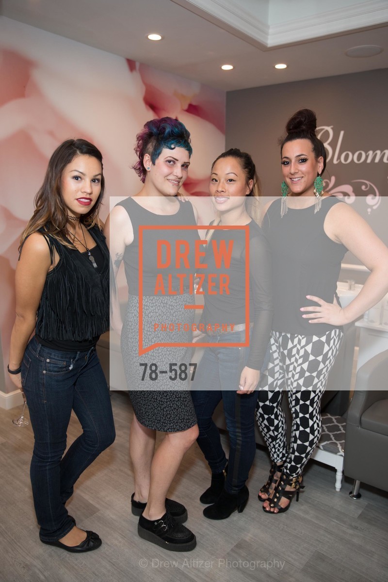 Ruby Gallardo, Cynthia Irvis, Donna Rao, Brittany Paz, BLOOM BLOW DRY BAR Grand Opening Party, US, October 2nd, 2014,Drew Altizer, Drew Altizer Photography, full-service agency, private events, San Francisco photographer, photographer california