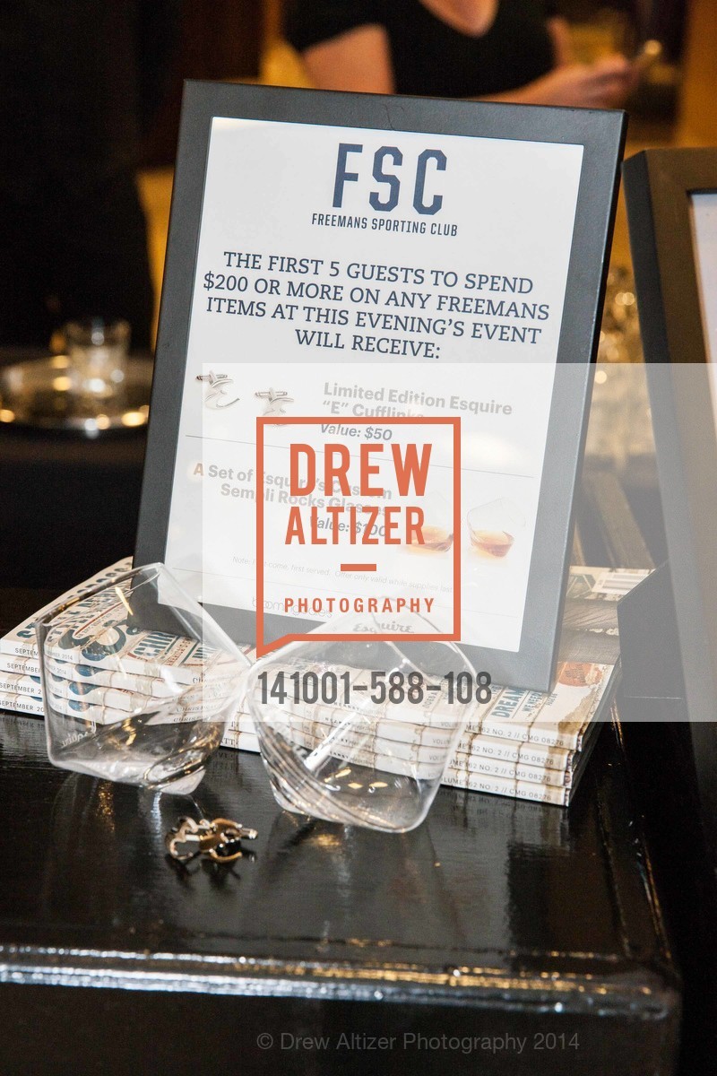 Atmosphere, ESQUIRE & BLOOMINGDALE'S SF Celebrate the Launch of FREEMANS SPORTING GOODS, US, October 2nd, 2014,Drew Altizer, Drew Altizer Photography, full-service event agency, private events, San Francisco photographer, photographer California