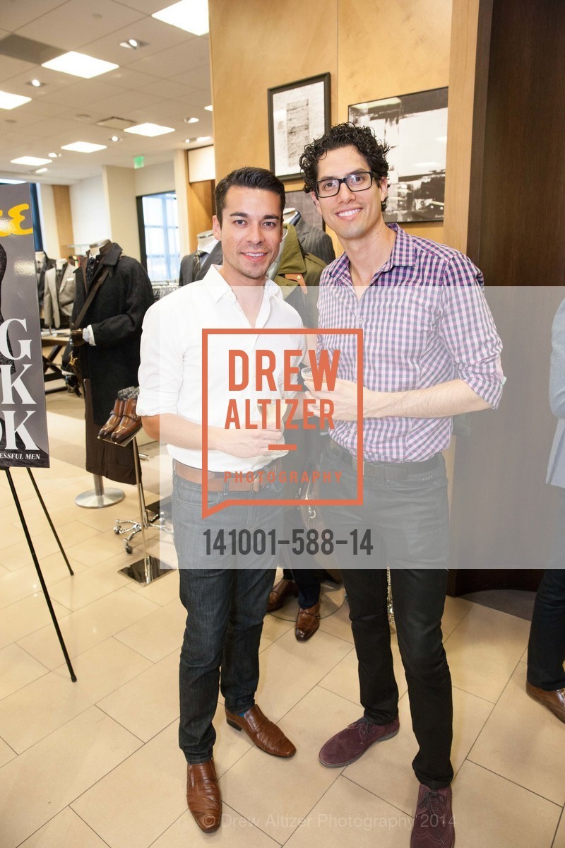 Carlos Pineda, Michael Bisera, ESQUIRE & BLOOMINGDALE'S SF Celebrate the Launch of FREEMANS SPORTING GOODS, US, October 2nd, 2014,Drew Altizer, Drew Altizer Photography, full-service agency, private events, San Francisco photographer, photographer california