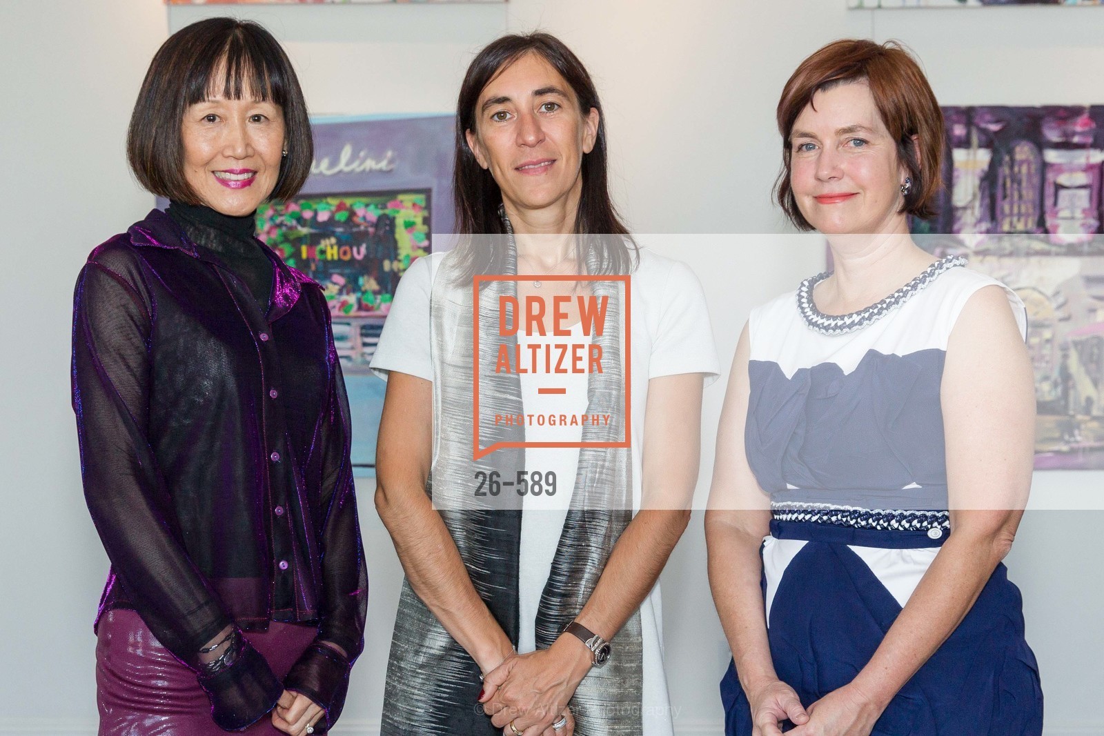 Rebecca Chou, Council General of France Pauline Carmona, Mary Lipian, "EVERYTHING ON IT" and "LUMIERES", US, October 2nd, 2014, Photo #26-589 Rebecca Chou, Council General of France Pauline Carmona, Mary Lipian, Photo #26-589