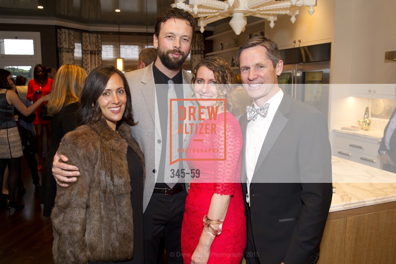 Jenny Bitner, Ross Borden, Kathleen Navarra, Kevin Lochlan, San Francisco Decorator Showcase Sponsors Preview Gala, US. 3630 Jackson Street, April 23rd, 2015, Photo #345-59 Jenny Bitner, Ross Borden, Kathleen Navarra, Kevin Lochlan, Photo #345-59