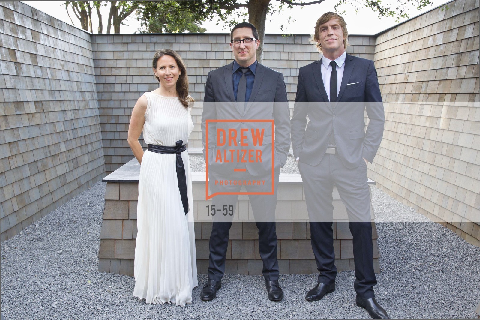 Jessica Weigley, Robo Gerson, Kevin Hackett, San Francisco Decorator Showcase Sponsors Preview Gala, US. 3630 Jackson Street, April 23rd, 2015, Photo #15-59 Jessica Weigley, Robo Gerson, Kevin Hackett, Photo #15-59