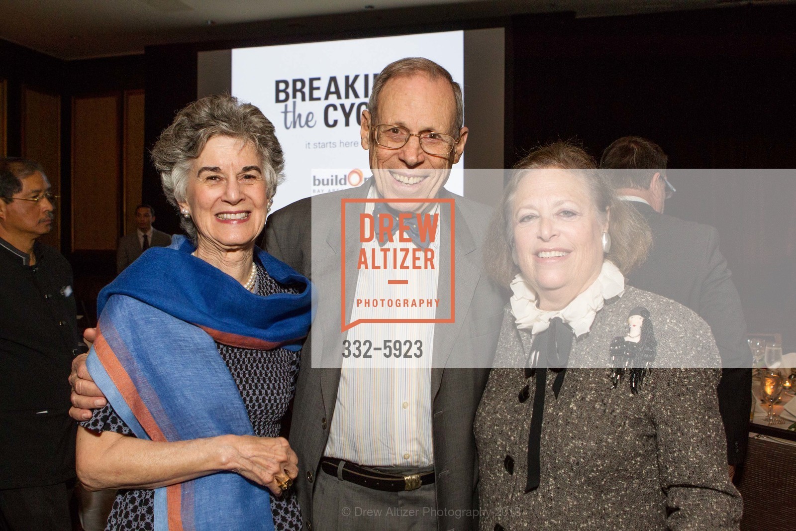 Carol Field, John Field, Florence Hart, BuildOn Dinner 2013, US, May 3rd, 2013, Photo #332-5923 Carol Field, John Field, Florence Hart, Photo #332-5923
