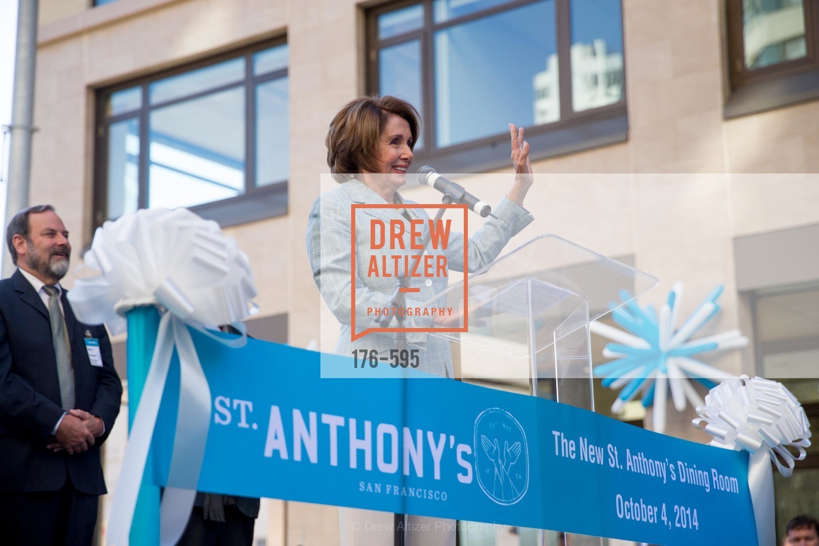 Nancy Pelosi, ST. ANTHONY'S Dining Room Ribbon Cutting Ceremony, US, October 5th, 2014,Drew Altizer, Drew Altizer Photography, full-service event agency, private events, San Francisco photographer, photographer California