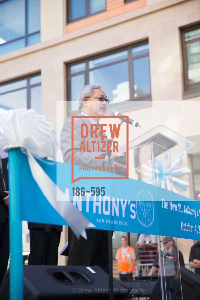 Ed Lee, ST. ANTHONY'S Dining Room Ribbon Cutting Ceremony, US, October 5th, 2014,Drew Altizer, Drew Altizer Photography, full-service agency, private events, San Francisco photographer, photographer california