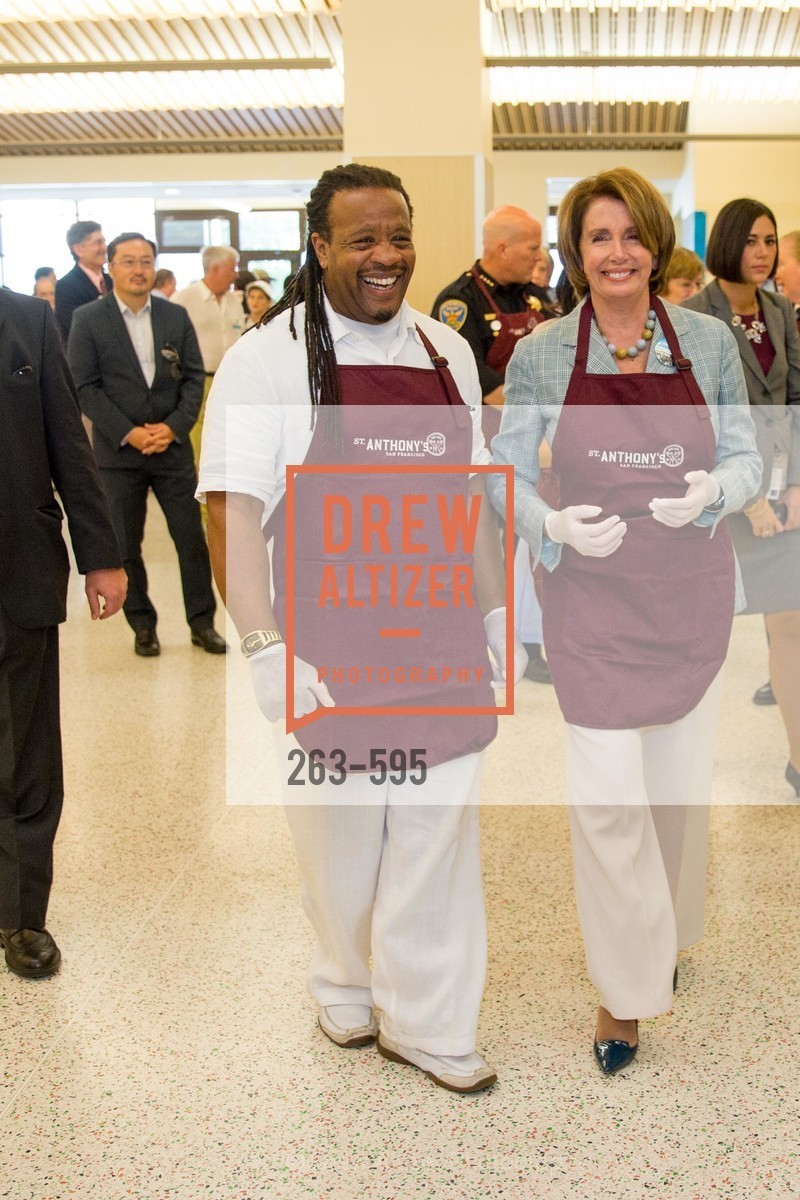 Tyrone Hopper, Nancy Pelosi, ST. ANTHONY'S Dining Room Ribbon Cutting Ceremony, US, October 5th, 2014, Photo #263-595 Tyrone Hopper, Nancy Pelosi, Photo #263-595