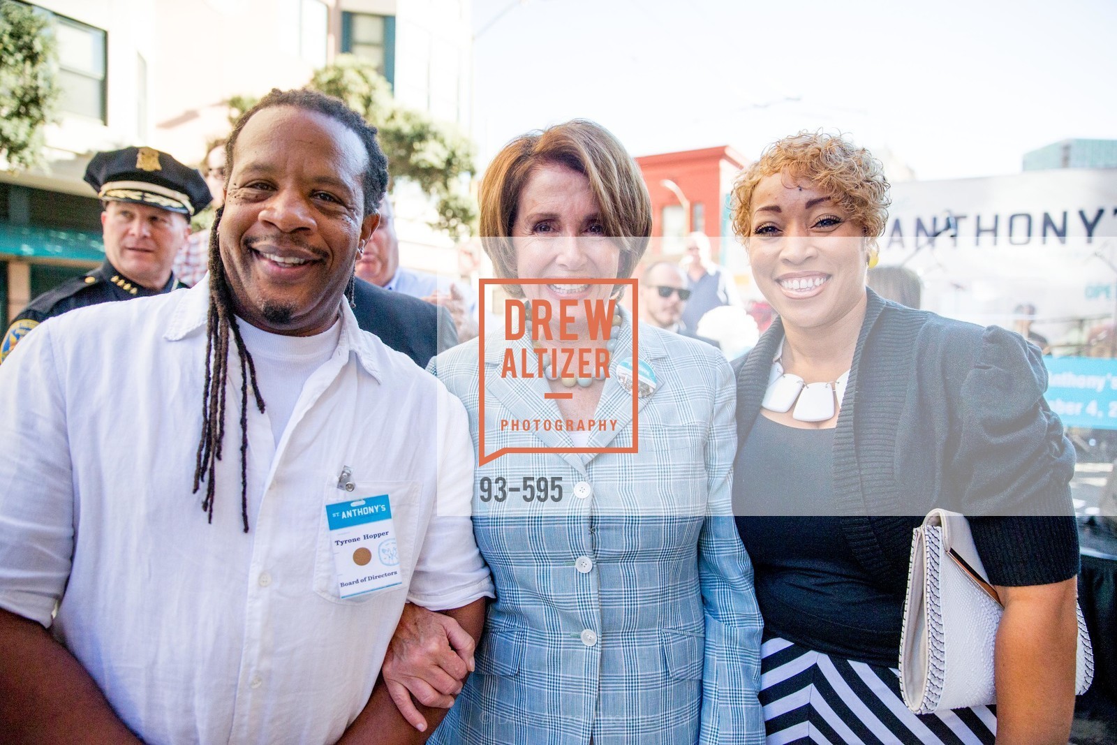 Tyrone Hopper, Nancy Pelosi, Karen Hopper, ST. ANTHONY'S Dining Room Ribbon Cutting Ceremony, US, October 5th, 2014,Drew Altizer, Drew Altizer Photography, full-service event agency, private events, San Francisco photographer, photographer California