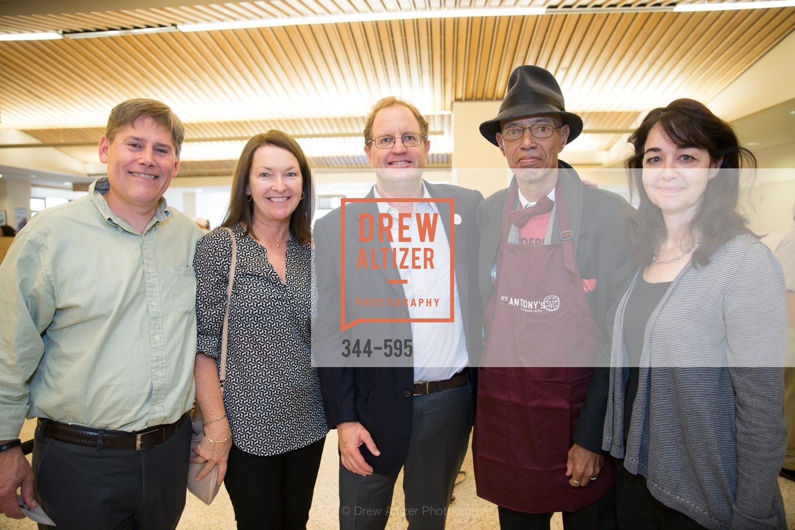 Kent Iglehart, Anne Parish, Michael Parish, Del Seymour, Adrienne Iglehart, ST. ANTHONY'S Dining Room Ribbon Cutting Ceremony, US, October 5th, 2014, Photo #344-595 Kent Iglehart, Anne Parish, Michael Parish, Del Seymour, Adrienne Iglehart, Photo #344-595