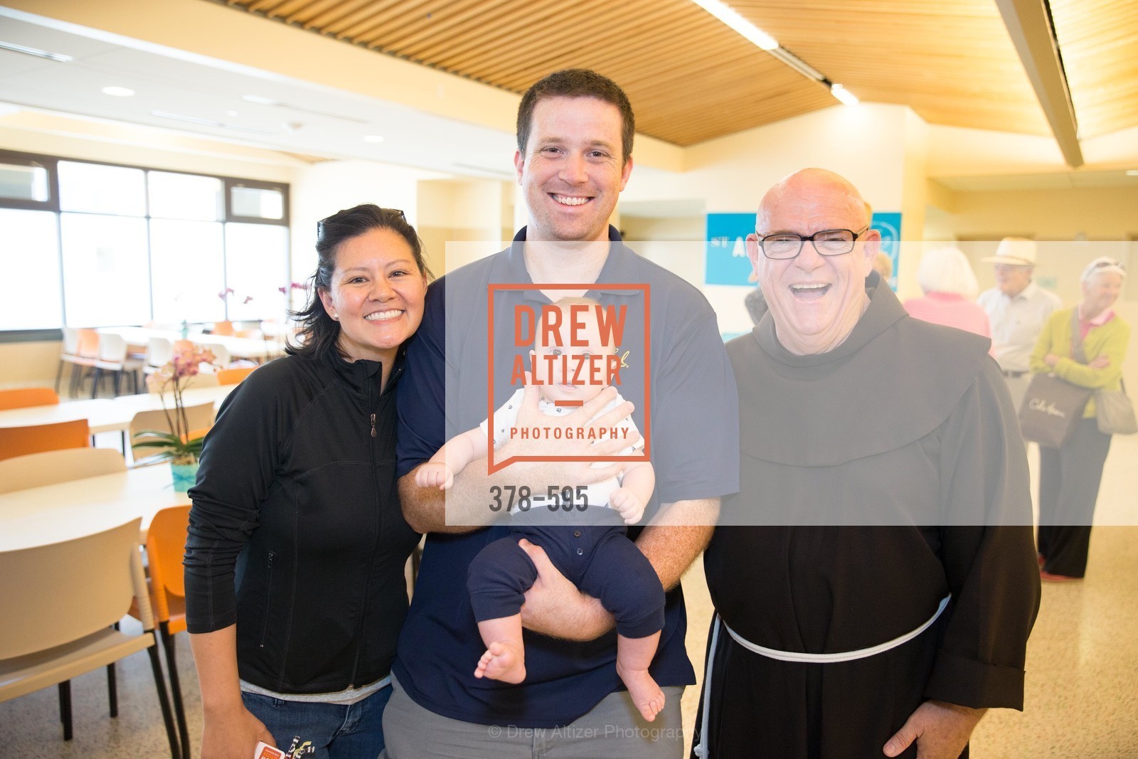 Jeanne Kim, Caleb Webster, Father Bob Brady, ST. ANTHONY'S Dining Room Ribbon Cutting Ceremony, US, October 5th, 2014,Drew Altizer, Drew Altizer Photography, full-service agency, private events, San Francisco photographer, photographer california