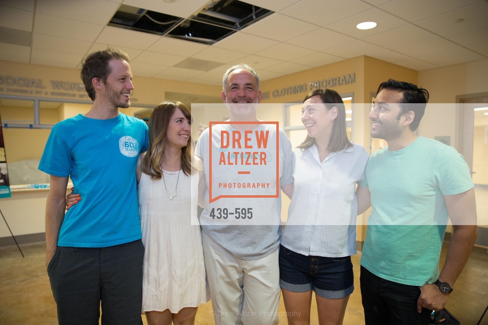 Lark Baster, Gina Richards, Michael Taylor, Vivek Srivastava, ST. ANTHONY'S Dining Room Ribbon Cutting Ceremony, US, October 5th, 2014, Photo #439-595 Lark Baster, Gina Richards, Michael Taylor, Vivek Srivastava, Photo #439-595