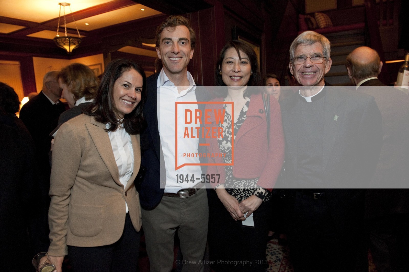 Anna Morfit, Nathan Morfit, Emerald Yeh, Father Stephen Privett, INSTITUTE OF CATHOLIC EDUCATION LEADERSHIP Features of Chef Lidia Bastianich, US, February 6th, 2013, Photo #1944-5957 Anna Morfit, Nathan Morfit, Emerald Yeh, Father Stephen Privett, Photo #1944-5957