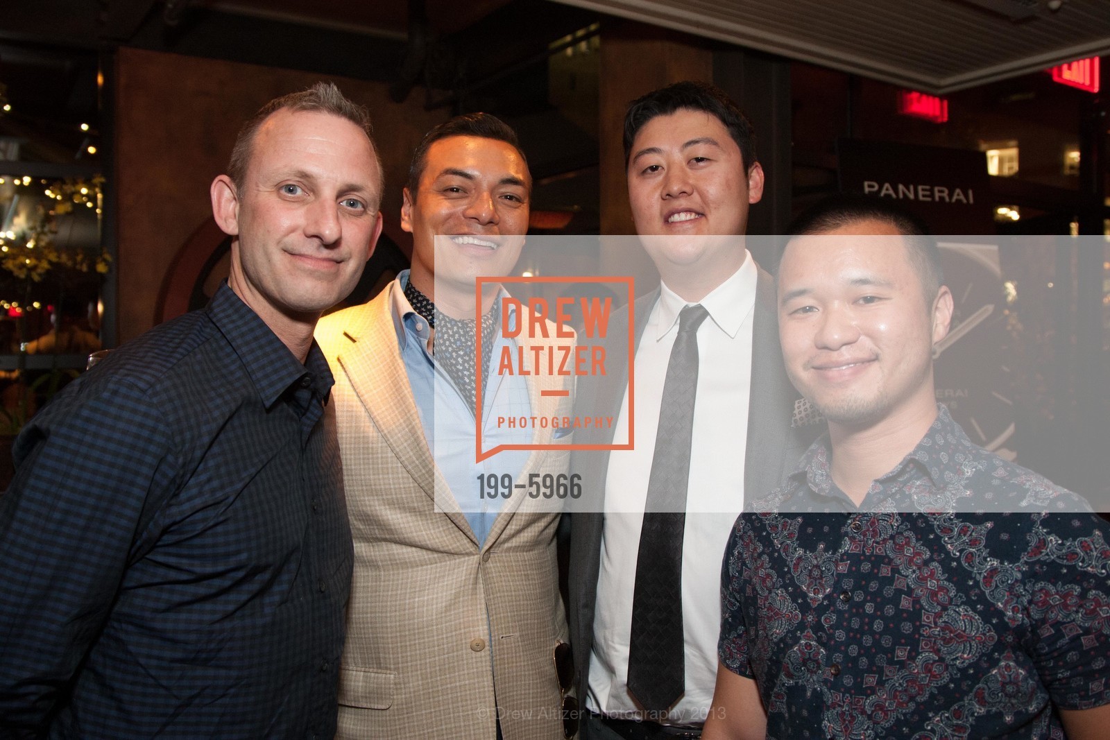 Jason Chitwood, Alfonso Vergara, Paul Huang, Casak Ongwattanaguo, Exclusive Viewing of the PANERAI 2013 Collection, US, October 15th, 2013, Photo #199-5966 Jason Chitwood, Alfonso Vergara, Paul Huang, Casak Ongwattanaguo, Photo #199-5966