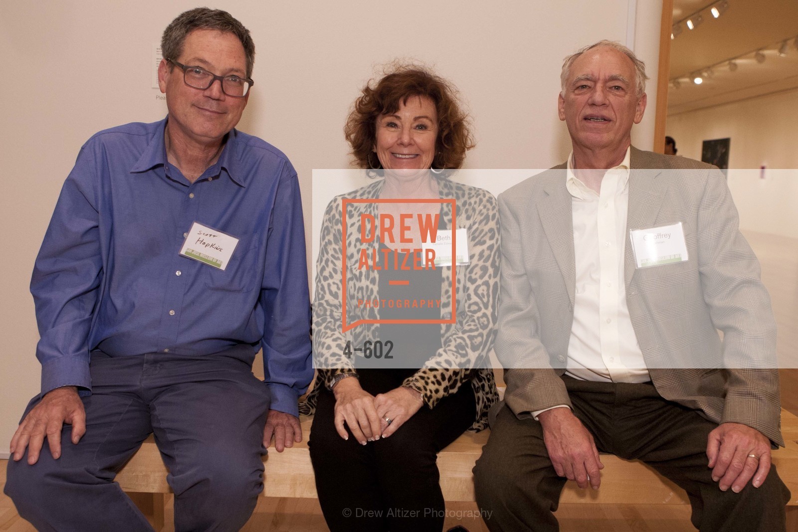 Scott Hopkins, Beth Yarnelle Edwards, Jeff Rothman, SAN JOSE MUSEUM OF ART Fall Reception Opening, US, October 9th, 2014, Photo #4-602 Scott Hopkins, Beth Yarnelle Edwards, Jeff Rothman, Photo #4-602