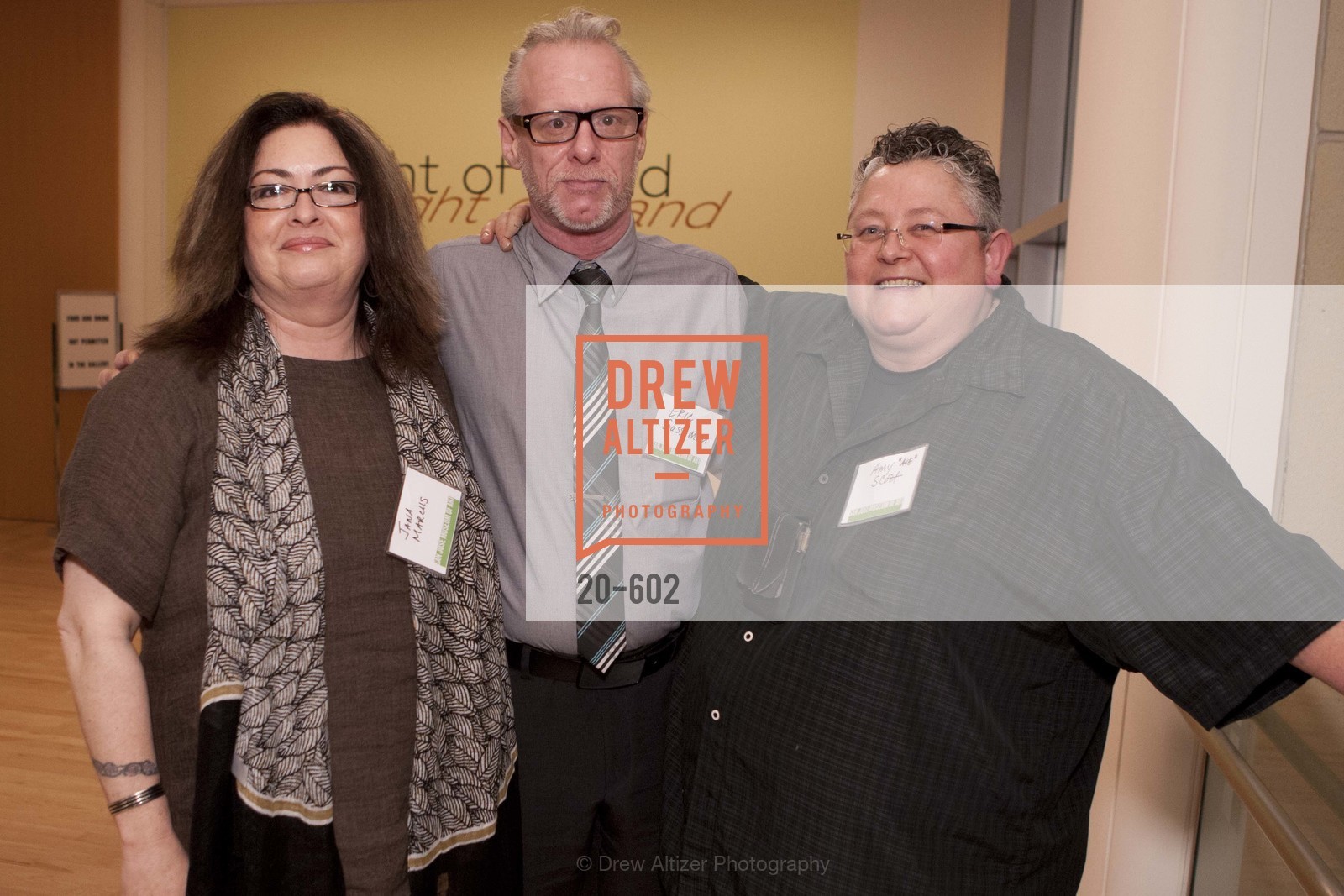 Jana Marcus, Eric Sassaman, Amy Scott, SAN JOSE MUSEUM OF ART Fall Reception Opening, US, October 9th, 2014, Photo #20-602 Jana Marcus, Eric Sassaman, Amy Scott, Photo #20-602