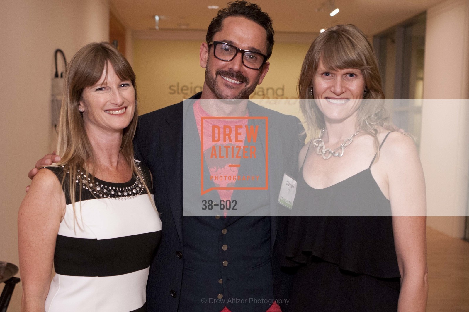 Jennifer Roseborough, Damian Smith, Janette Karthaus, SAN JOSE MUSEUM OF ART Fall Reception Opening, US, October 9th, 2014, Photo #38-602 Jennifer Roseborough, Damian Smith, Janette Karthaus, Photo #38-602