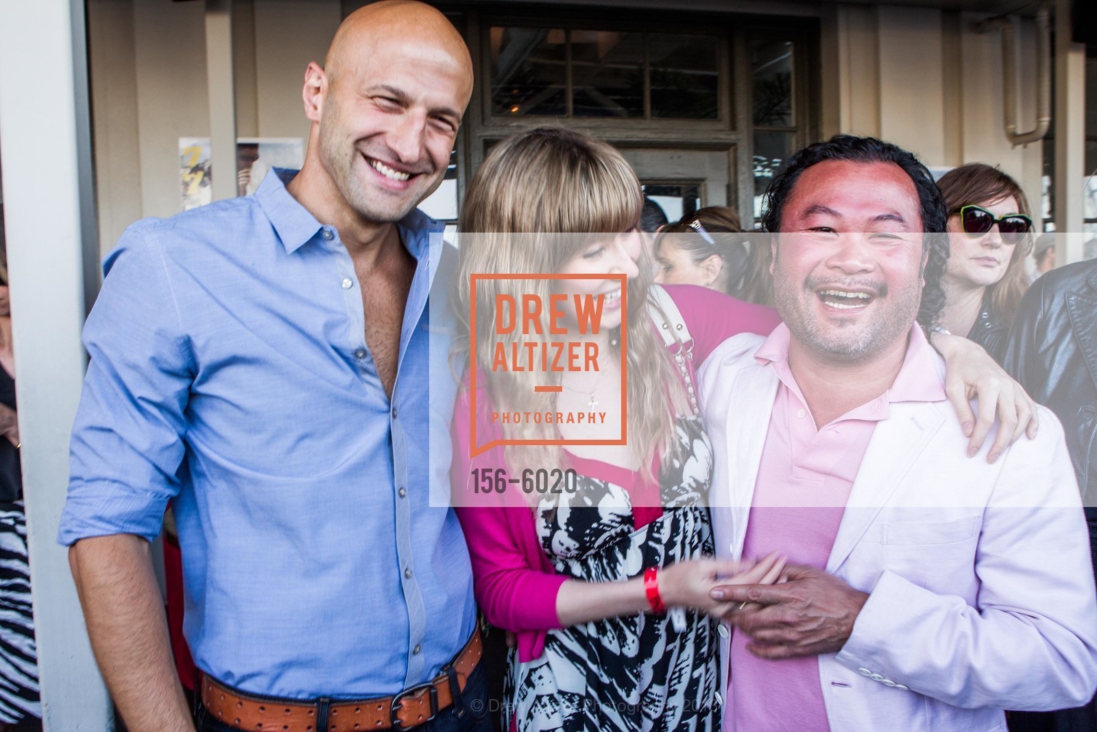 Aykut, Olya Rostov, David Bui, 7x7 Travel Issue 2013 Launch at La Mar, US, April 22nd, 2013, Photo #156-6020 Aykut, Olya Rostov, David Bui, Photo #156-6020