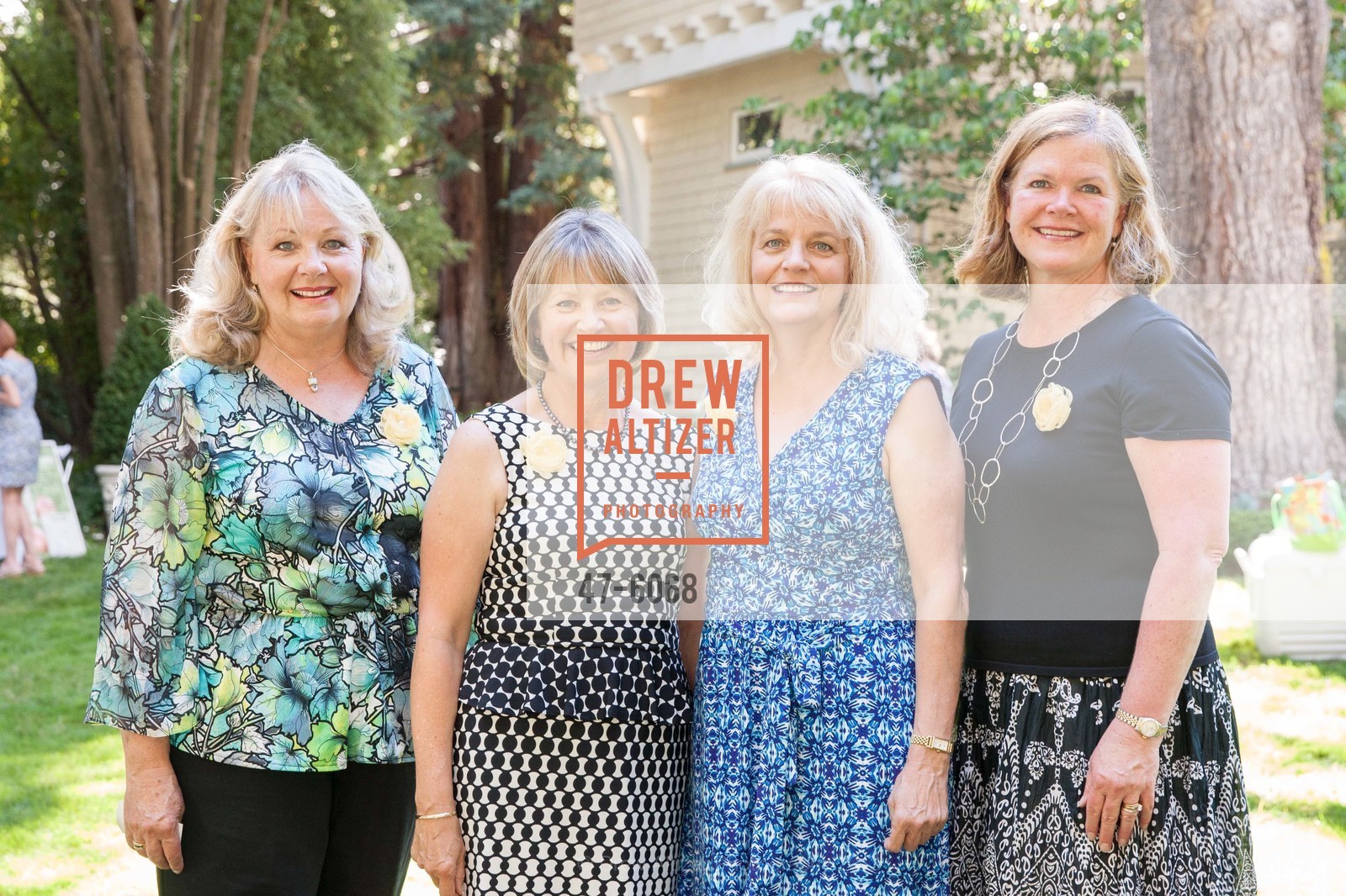 Linda Hoffman, Vicky King, Pat Miljanich, Nancy Rowe, CASA of San Mateo County Auxiliary's Annual Hillsborough Garden Party, US, August 25th, 2013, Photo #47-6068 Linda Hoffman, Vicky King, Pat Miljanich, Nancy Rowe, Photo #47-6068