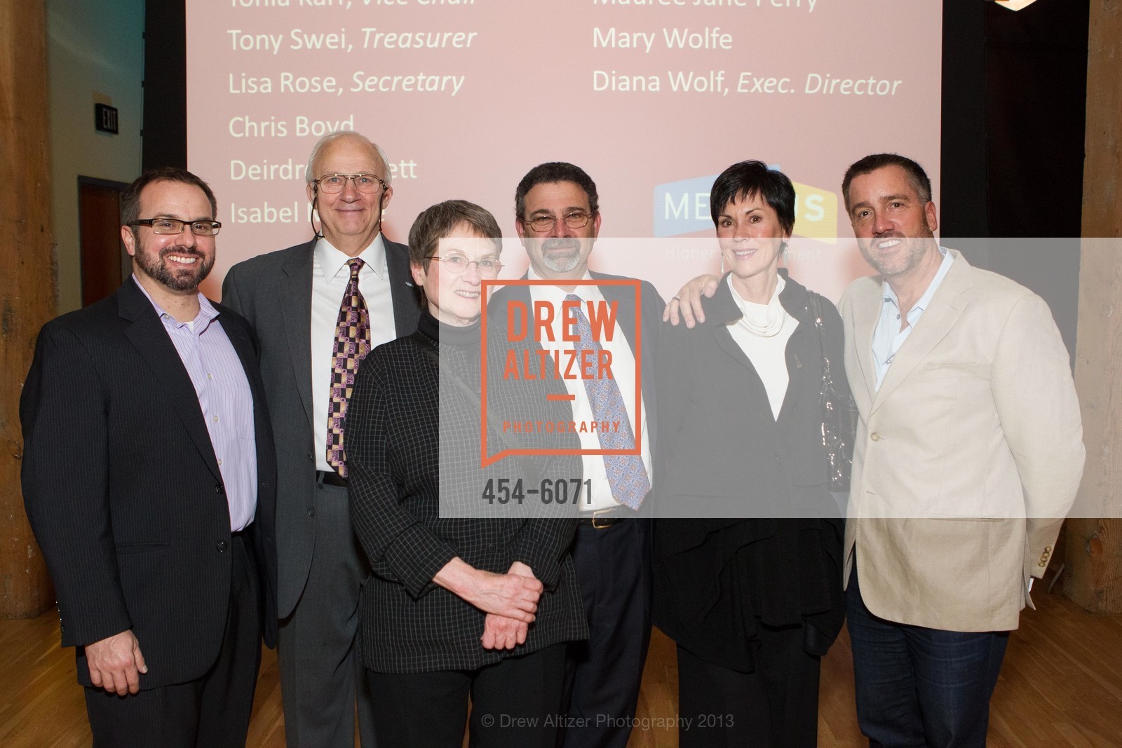 Damon Knox, Bill Drypolcher, Diane O'Connell, Randall Kostick, Trudy Drypolcher, David Cunningham, Meritus "Making College Count" honoring Jim Swartz, US, February 6th, 2013, Photo #454-6071 Damon Knox, Bill Drypolcher, Diane O'Connell, Randall Kostick, Trudy Drypolcher, David Cunningham, Photo #454-6071