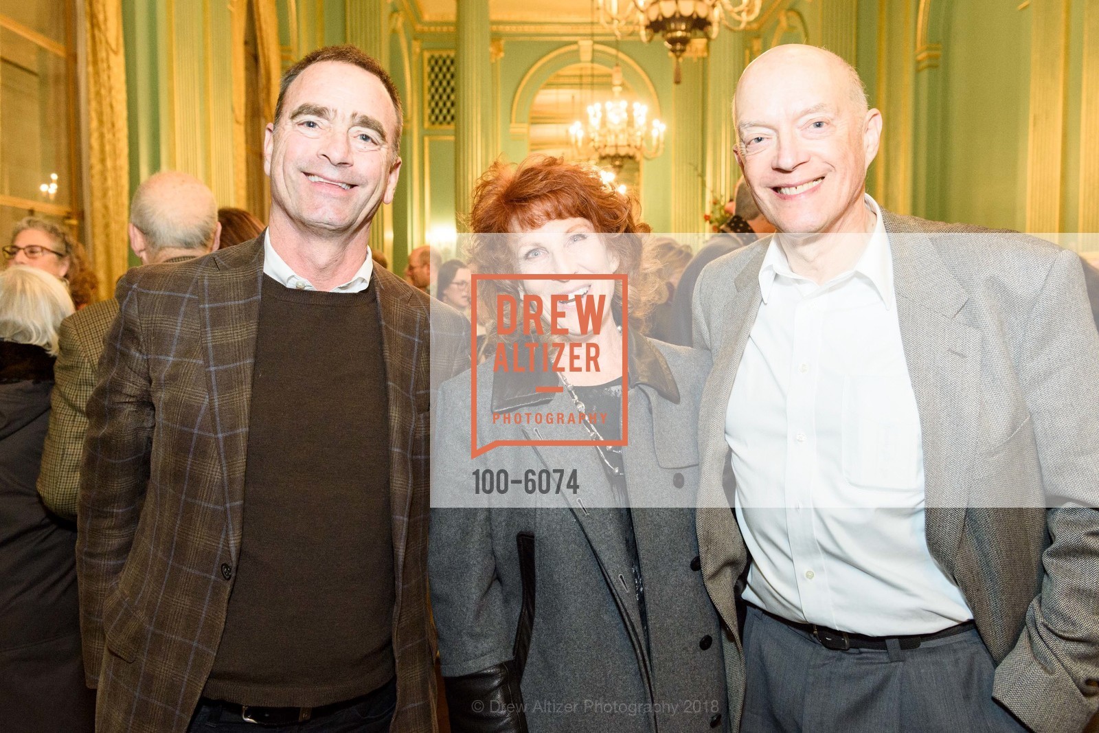 Steven Dinkelspiel, Pamela Rose Dinkelspiel, Stephen Pearce, JCRC Behind the Scenes 2018, San Francisco War Memorial Veterans Building. 401 Van Ness Avenue, February 27th, 2018, Photo #100-6074 Steven Dinkelspiel, Pamela Rose Dinkelspiel, Stephen Pearce, Photo #100-6074