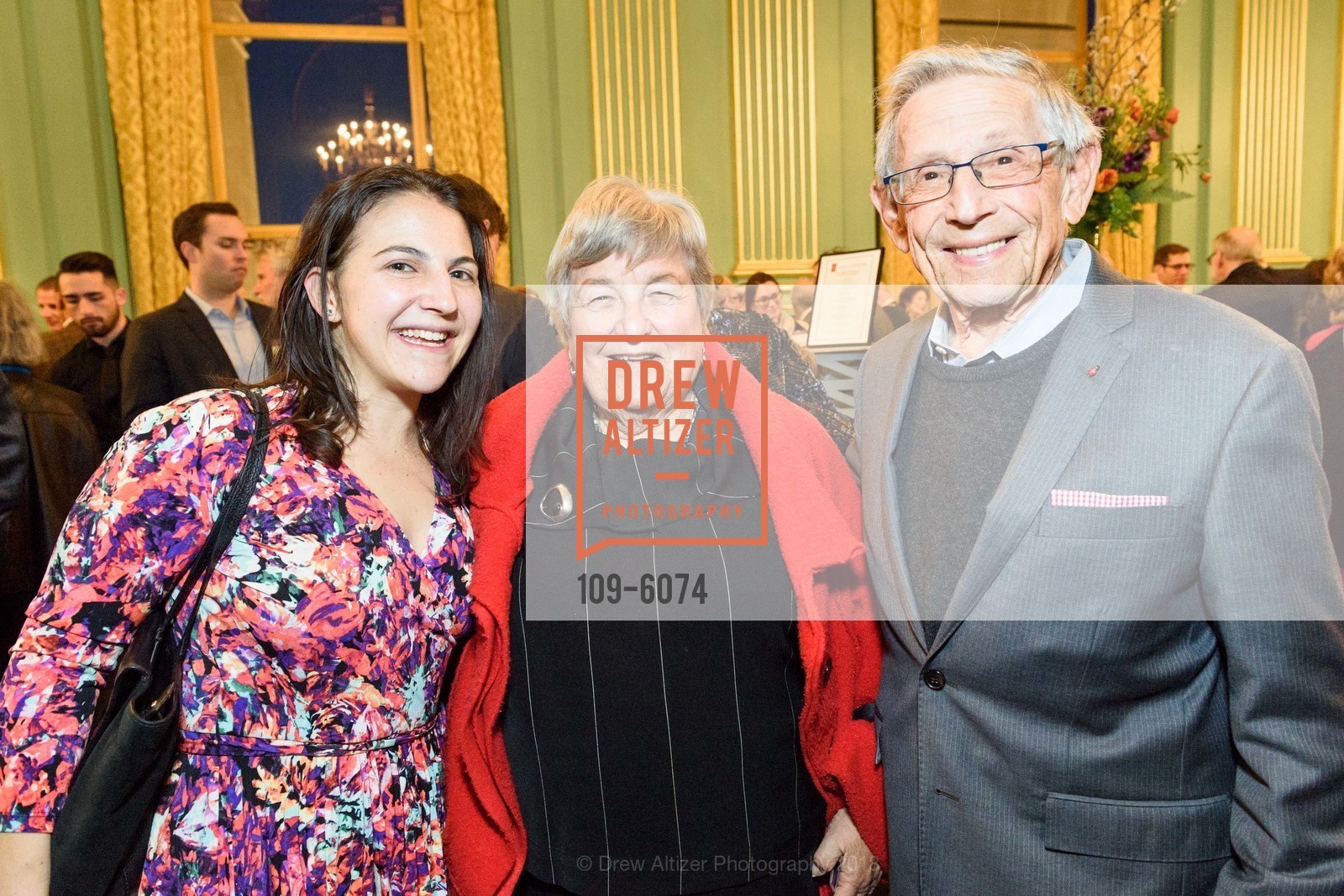 Carla Fenves, Vera Stein, Harold Stein, JCRC Behind the Scenes 2018, San Francisco War Memorial Veterans Building. 401 Van Ness Avenue, February 27th, 2018, Photo #109-6074 Carla Fenves, Vera Stein, Harold Stein, Photo #109-6074