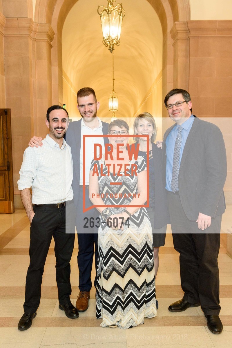Aryeh Fein, Matthew Readdick, Andye Daley, Karla Suomala, Jeremy Russell, JCRC Behind the Scenes 2018, San Francisco War Memorial Veterans Building. 401 Van Ness Avenue, February 27th, 2018, Photo #263-6074 Aryeh Fein, Matthew Readdick, Andye Daley, Karla Suomala, Jeremy Russell, Photo #263-6074