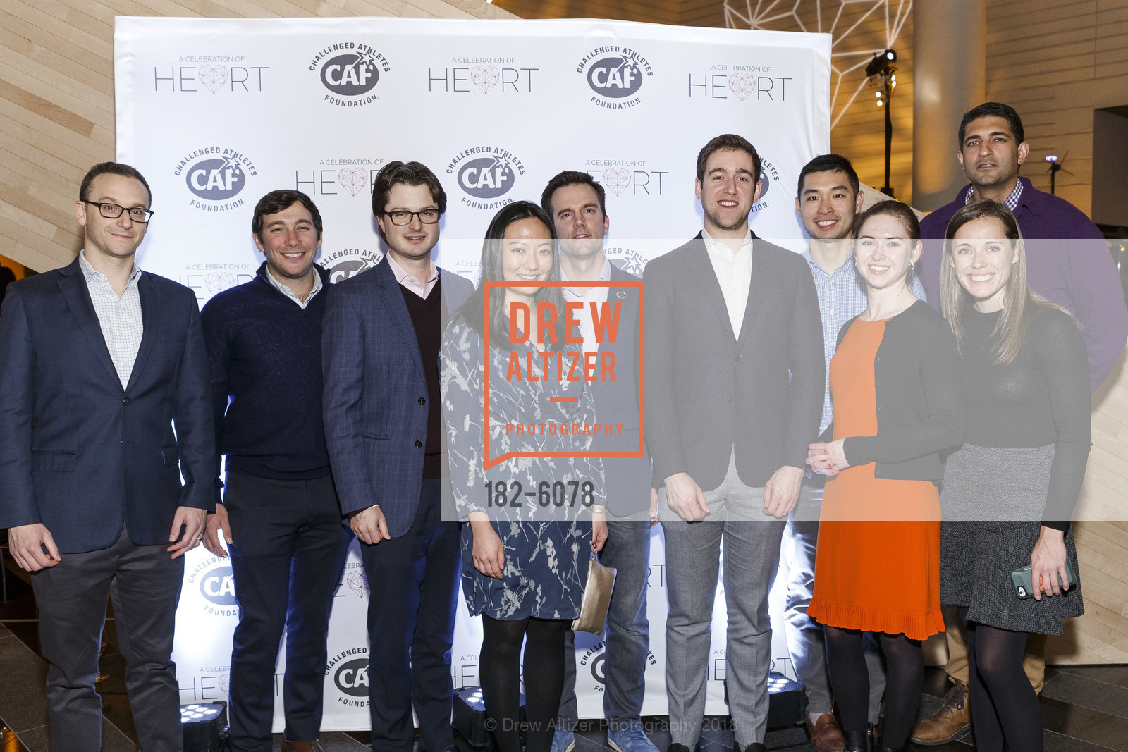 Josh Peck, Sammy Brown, Sharon Gee, Michael Naruda, Arthur Romeo, Jesse, Oliver Peck, Sandra Rutova, Jenny Walsh, Kunal Gulati, Challenged Athletes Foundation Inaugural Celebration of Heart Benefit 2018, SFMOMA. 151 Third Street, February 27th, 2018, Photo #182-6078 Josh Peck, Sammy Brown, Sharon Gee, Michael Naruda, Arthur Romeo, Jesse, Oliver Peck, Sandra Rutova, Jenny Walsh, Kunal Gulati, Photo #182-6078