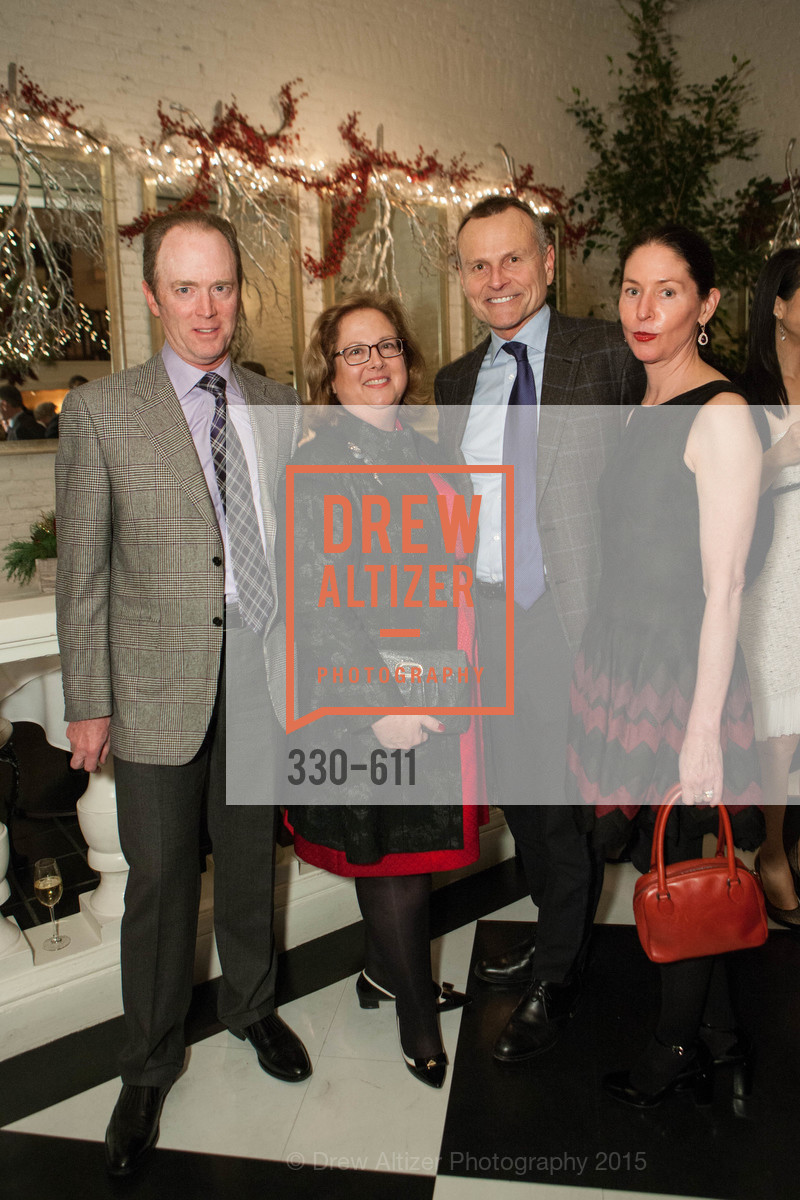Terry Hazlewood, Lisa Stern-Hazlewood, Ron Heckmann, Valerie Heckmann, San Francisco Ballet Auxiliary's Gala Launch party hosted by La Perla., VILLA TAVERA. 27 HOTALING PLACE, December 1st, 2015,Drew Altizer, Drew Altizer Photography, full-service agency, private events, San Francisco photographer, photographer california