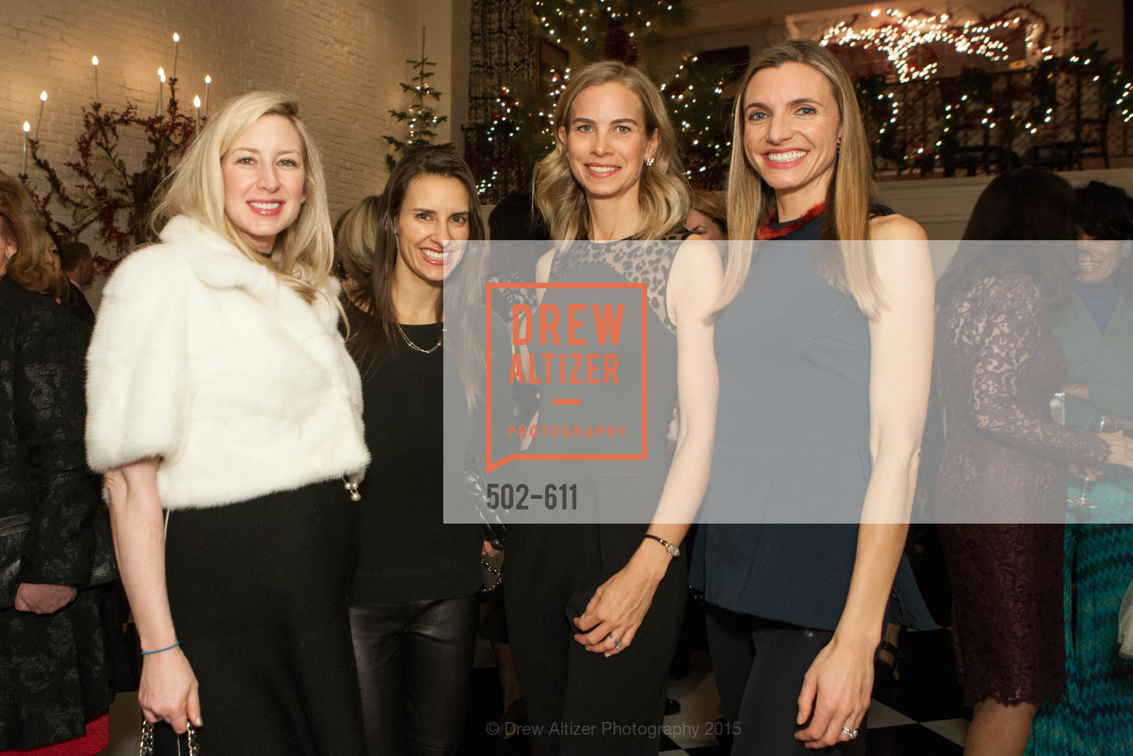 Lydia Bergman, Patricia Dassios, Hannah Komolli, Marisa Avansino, San Francisco Ballet Auxiliary's Gala Launch party hosted by La Perla., VILLA TAVERA. 27 HOTALING PLACE, December 1st, 2015, Photo #502-611 Lydia Bergman, Patricia Dassios, Hannah Komolli, Marisa Avansino, Photo #502-611