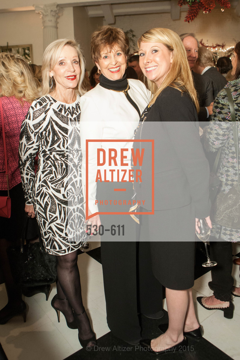 Barbara Brown, Suzanne Thornton, Jennifer Mancuso, San Francisco Ballet Auxiliary's Gala Launch party hosted by La Perla., VILLA TAVERA. 27 HOTALING PLACE, December 1st, 2015,Drew Altizer, Drew Altizer Photography, full-service agency, private events, San Francisco photographer, photographer california