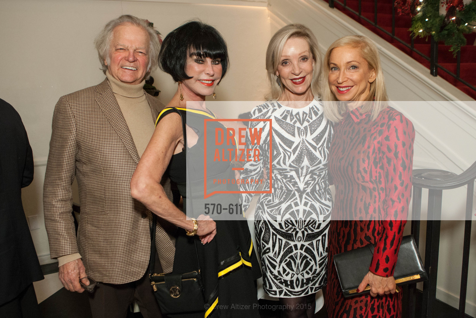 Michael Cabak, Marilyn Cabak, Barbara Brown, Shelley Gordon, San Francisco Ballet Auxiliary's Gala Launch party hosted by La Perla., VILLA TAVERA. 27 HOTALING PLACE, December 1st, 2015,Drew Altizer, Drew Altizer Photography, full-service agency, private events, San Francisco photographer, photographer california