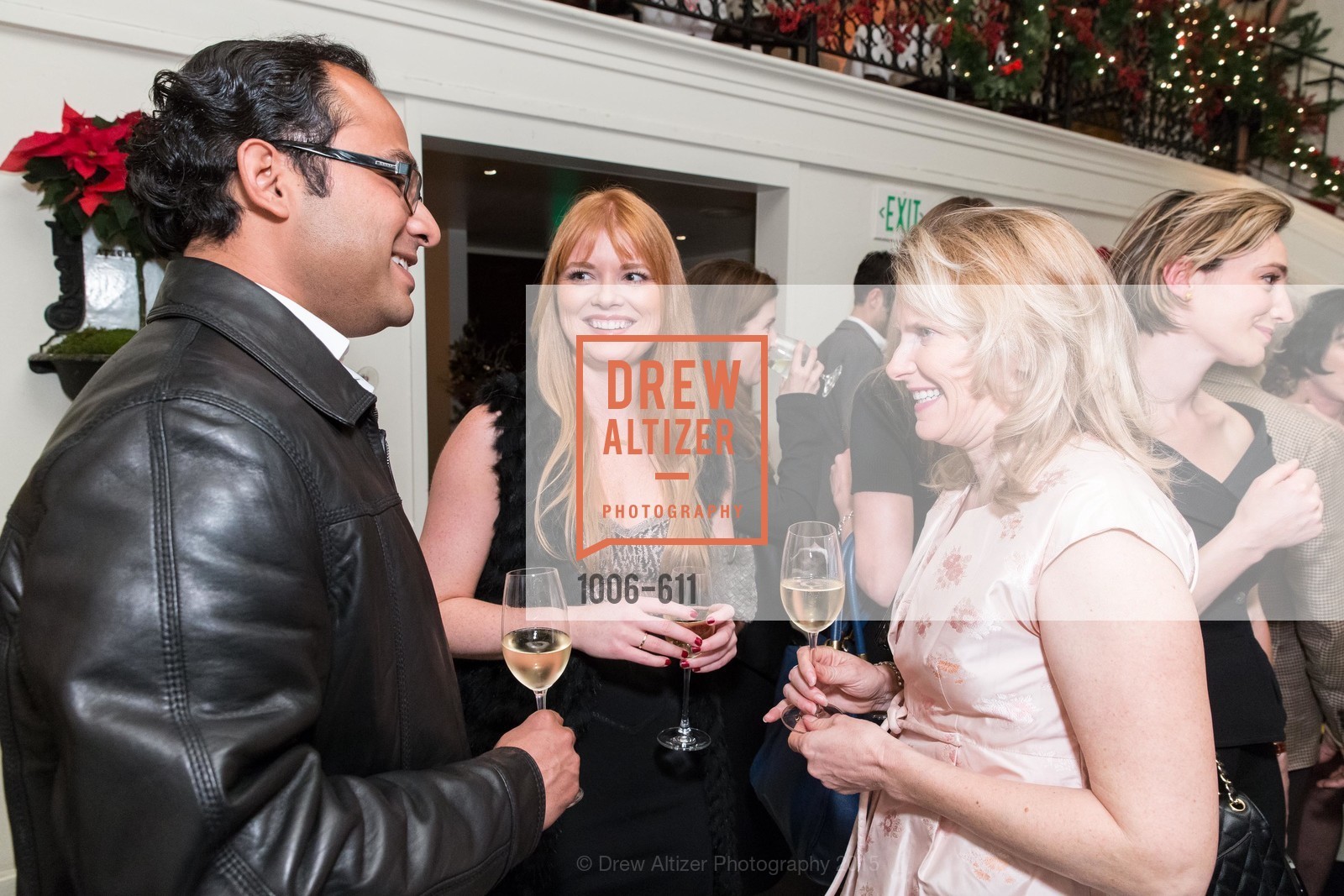 Mainul Mandal, Lynn Yeager, Marie Hurabiell, San Francisco Ballet Auxiliary's Gala Launch party hosted by La Perla., VILLA TAVERA. 27 HOTALING PLACE, December 1st, 2015,Drew Altizer, Drew Altizer Photography, full-service agency, private events, San Francisco photographer, photographer california