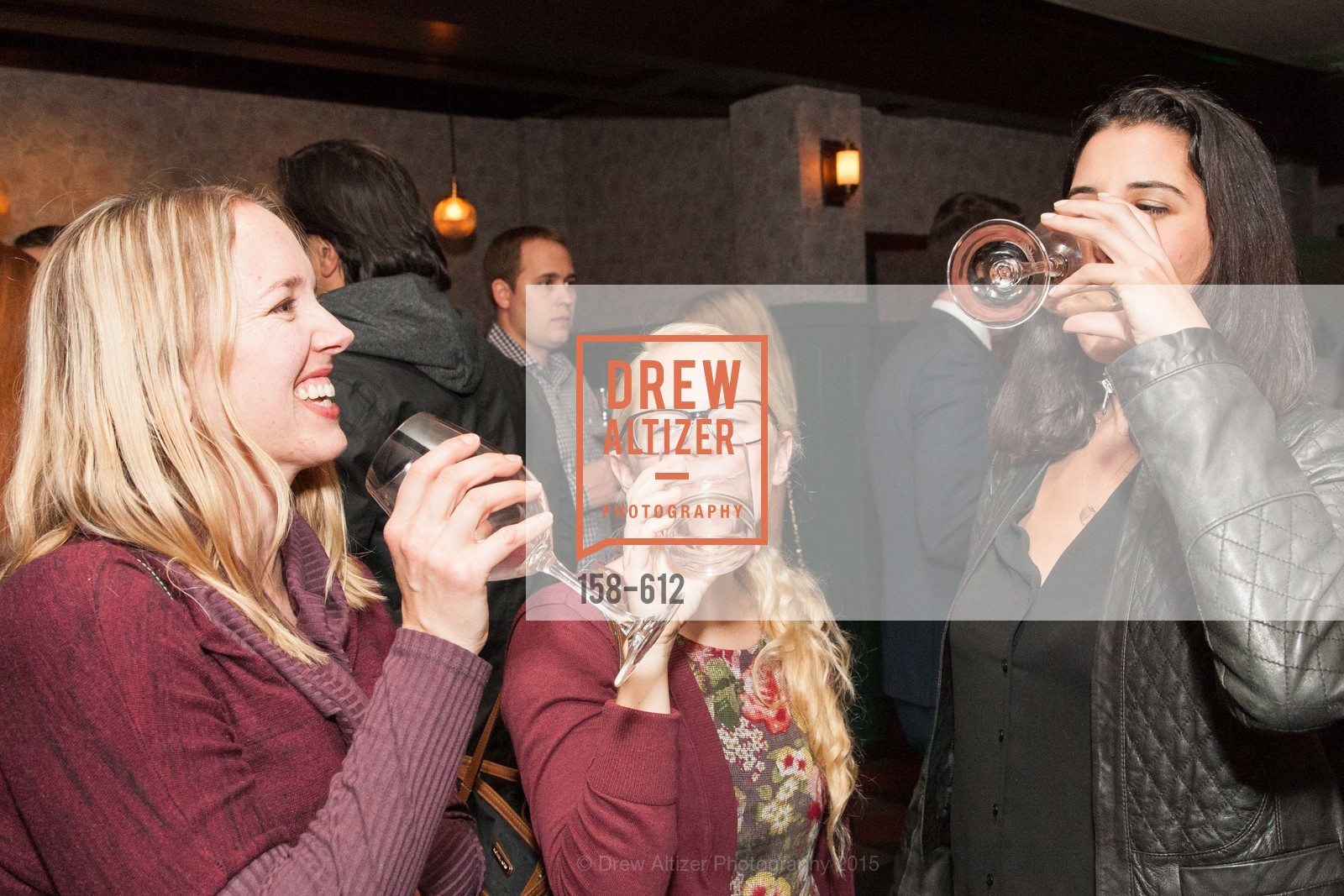 Heather Knight, Lizzie Johnson, Emily Green, San Francisco Magazine Power Issue, Cafe du Nord. 2174 Market St, December 1st, 2015, Photo #158-612 Heather Knight, Lizzie Johnson, Emily Green, Photo #158-612