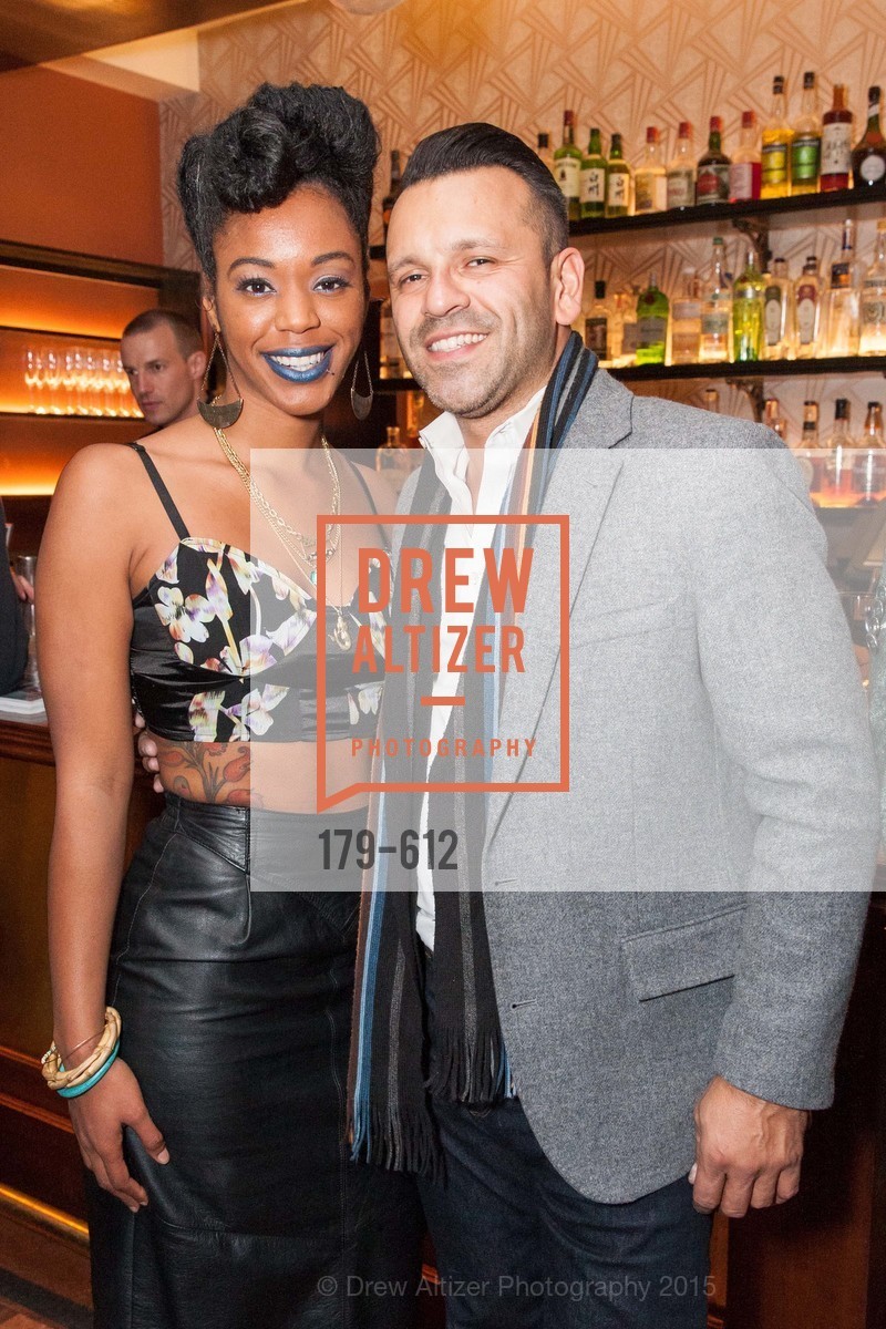 Etecia Brown, Joe Torres, San Francisco Magazine Power Issue, Cafe du Nord. 2174 Market St, December 1st, 2015, Photo #179-612 Etecia Brown, Joe Torres, Photo #179-612