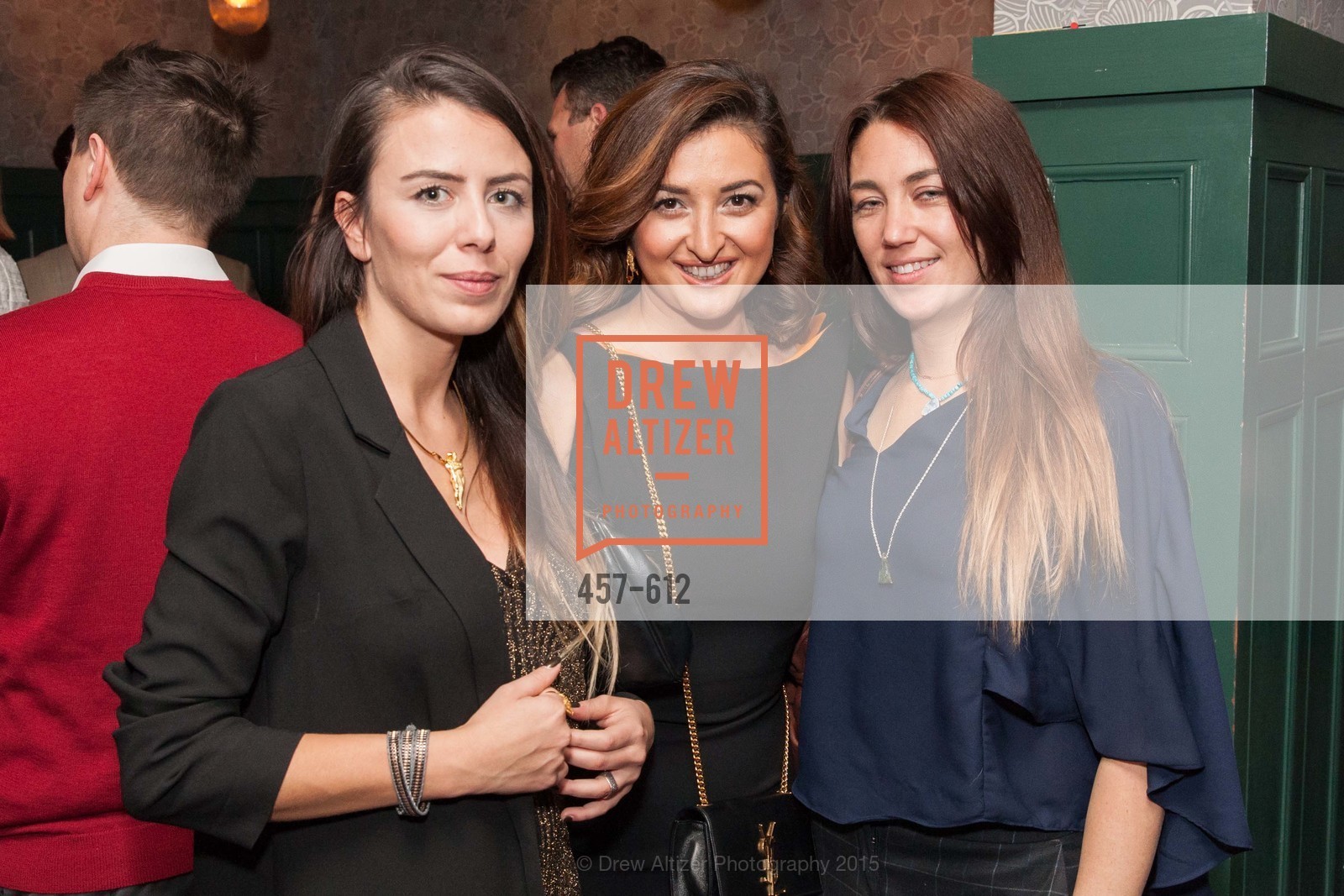Pinar Aybars, Afag Shukurova, Julia Szendrei, San Francisco Magazine Power Issue, Cafe du Nord. 2174 Market St, December 1st, 2015, Photo #457-612 Pinar Aybars, Afag Shukurova, Julia Szendrei, Photo #457-612