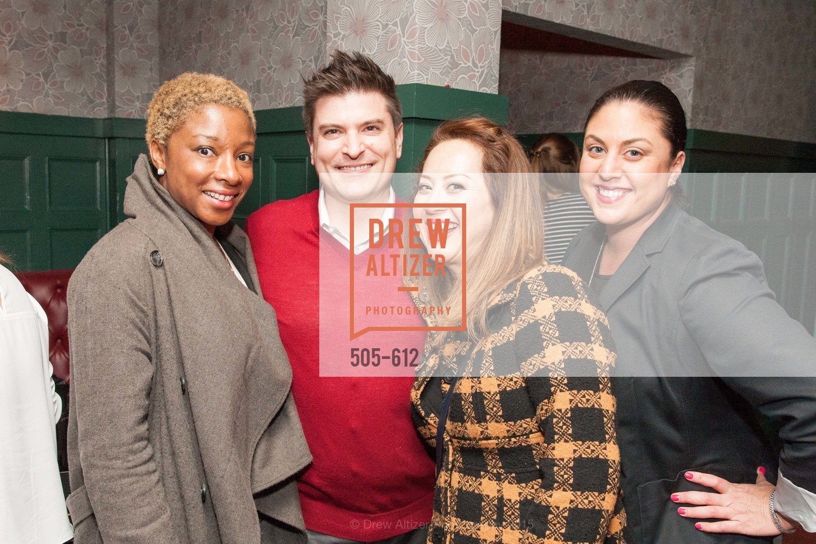 Abena Adjei, Pierre Gulick, Gabriela Gulick, Gina Garcia, San Francisco Magazine Power Issue, Cafe du Nord. 2174 Market St, December 1st, 2015, Photo #505-612 Abena Adjei, Pierre Gulick, Gabriela Gulick, Gina Garcia, Photo #505-612
