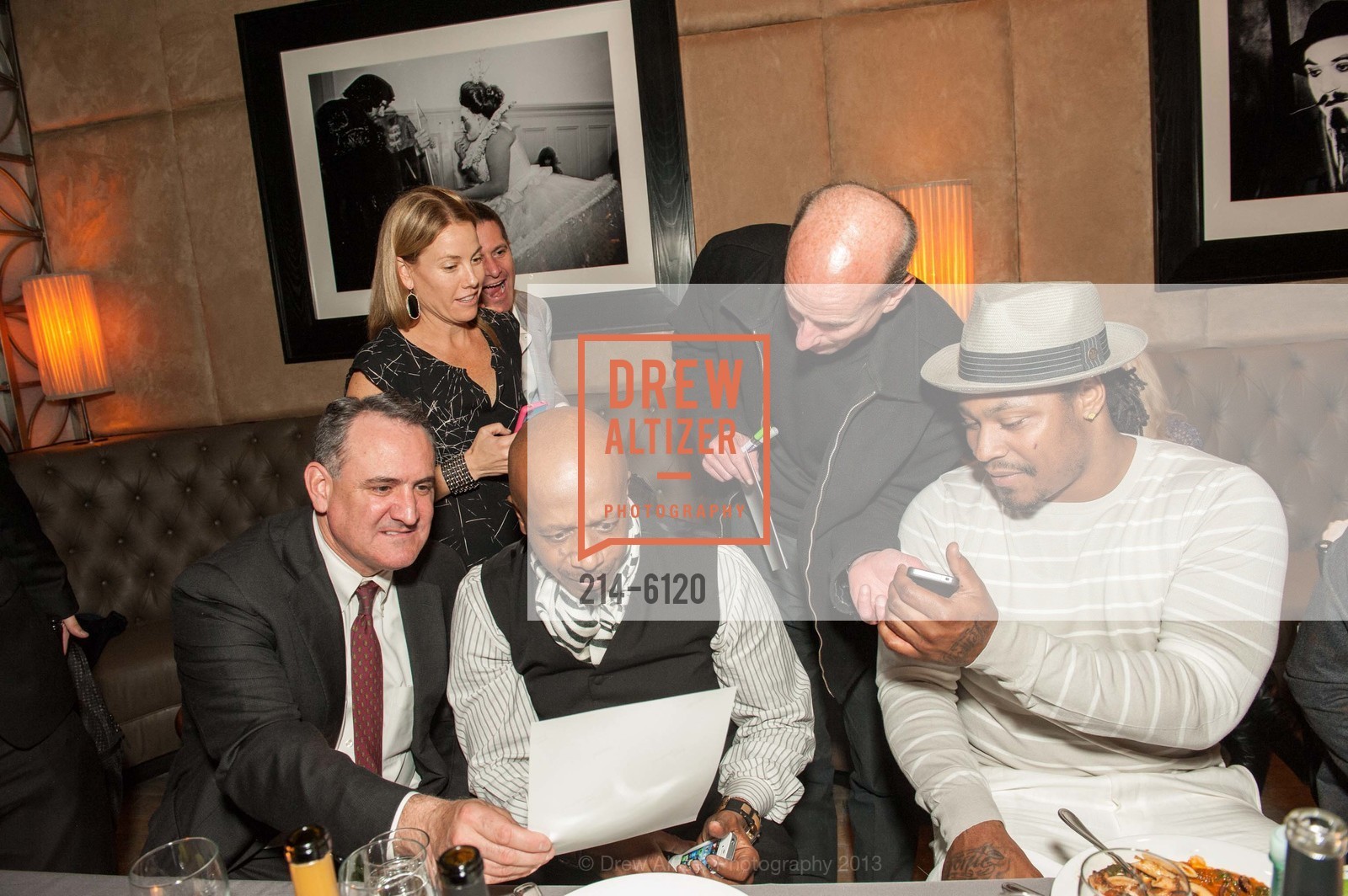 Ed Conlon, MC Hammer, Mark Barker, Marshawn Lynch, NFL Celebrity Bartending at Matrix Fillmore, US, March 4th, 2013, Photo #214-6120 Ed Conlon, MC Hammer, Mark Barker, Marshawn Lynch, Photo #214-6120