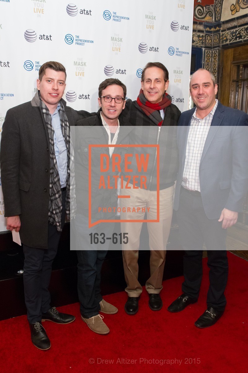 Brad Bravstein, Kyle McMullen, Howard Edelman, Gil Padia, Jennifer Siebel Newsom's Castro Screening The Mask You Live In, Castro Theatre. 429 Castro Street, December 2nd, 2015,Drew Altizer, Drew Altizer Photography, full-service event agency, private events, San Francisco photographer, photographer California
