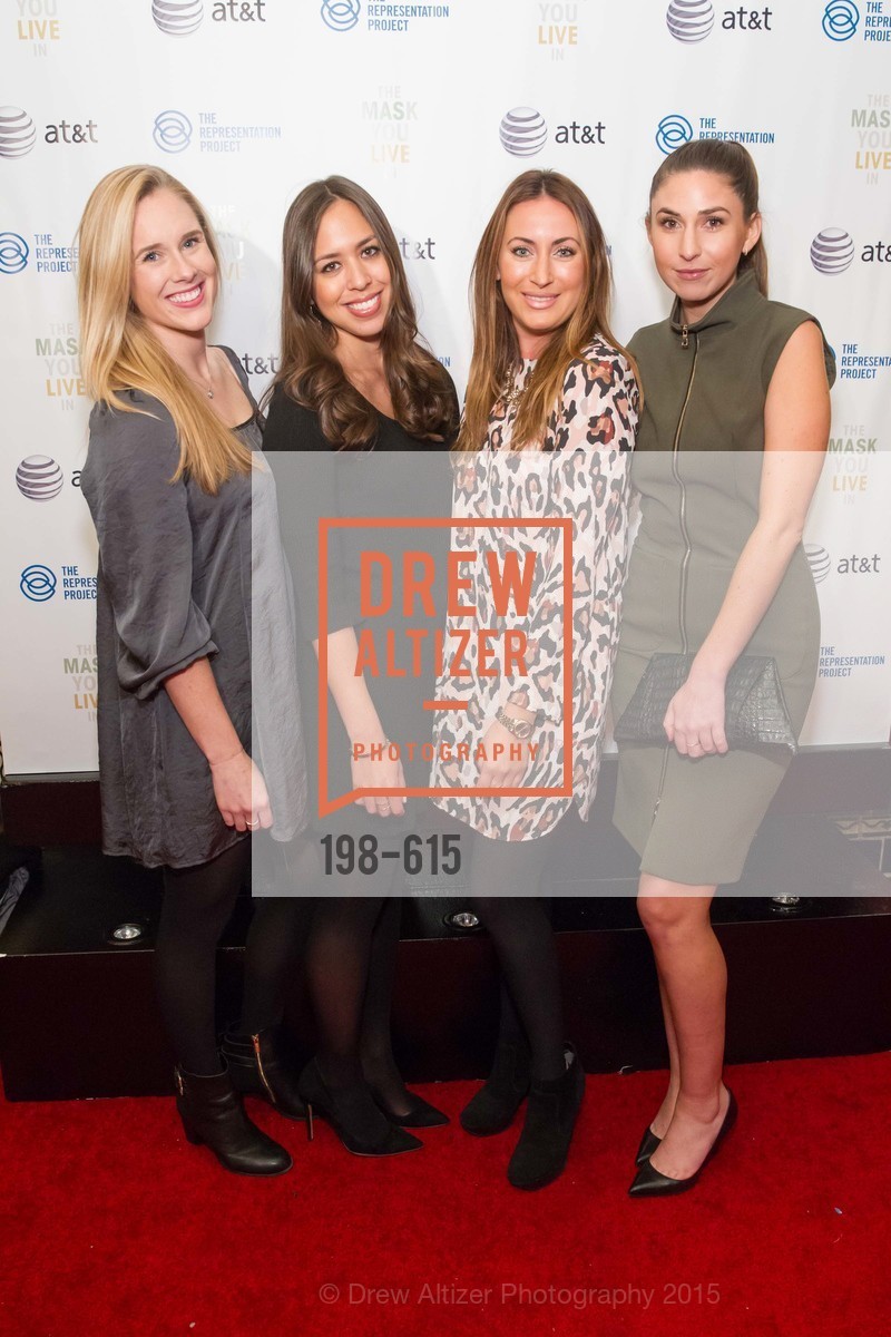 Katya Rakovich, Sloan Lehman, Tara Schwartz, Olivia Stutz, Jennifer Siebel Newsom's Castro Screening The Mask You Live In, Castro Theatre. 429 Castro Street, December 2nd, 2015, Photo #198-615 Katya Rakovich, Sloan Lehman, Tara Schwartz, Olivia Stutz, Photo #198-615