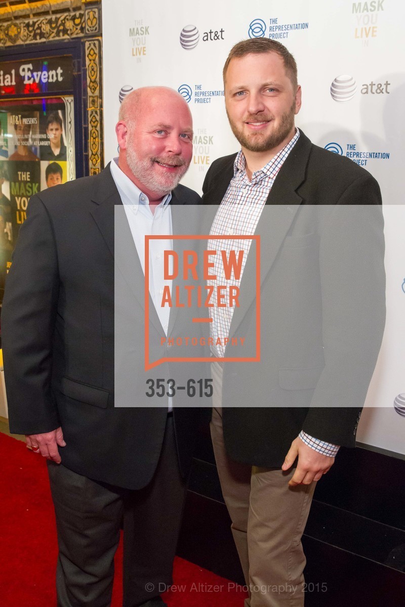 Paul Holm, Drew Guenzer, Jennifer Siebel Newsom's Castro Screening The Mask You Live In, Castro Theatre. 429 Castro Street, December 2nd, 2015, Photo #353-615 Paul Holm, Drew Guenzer, Photo #353-615