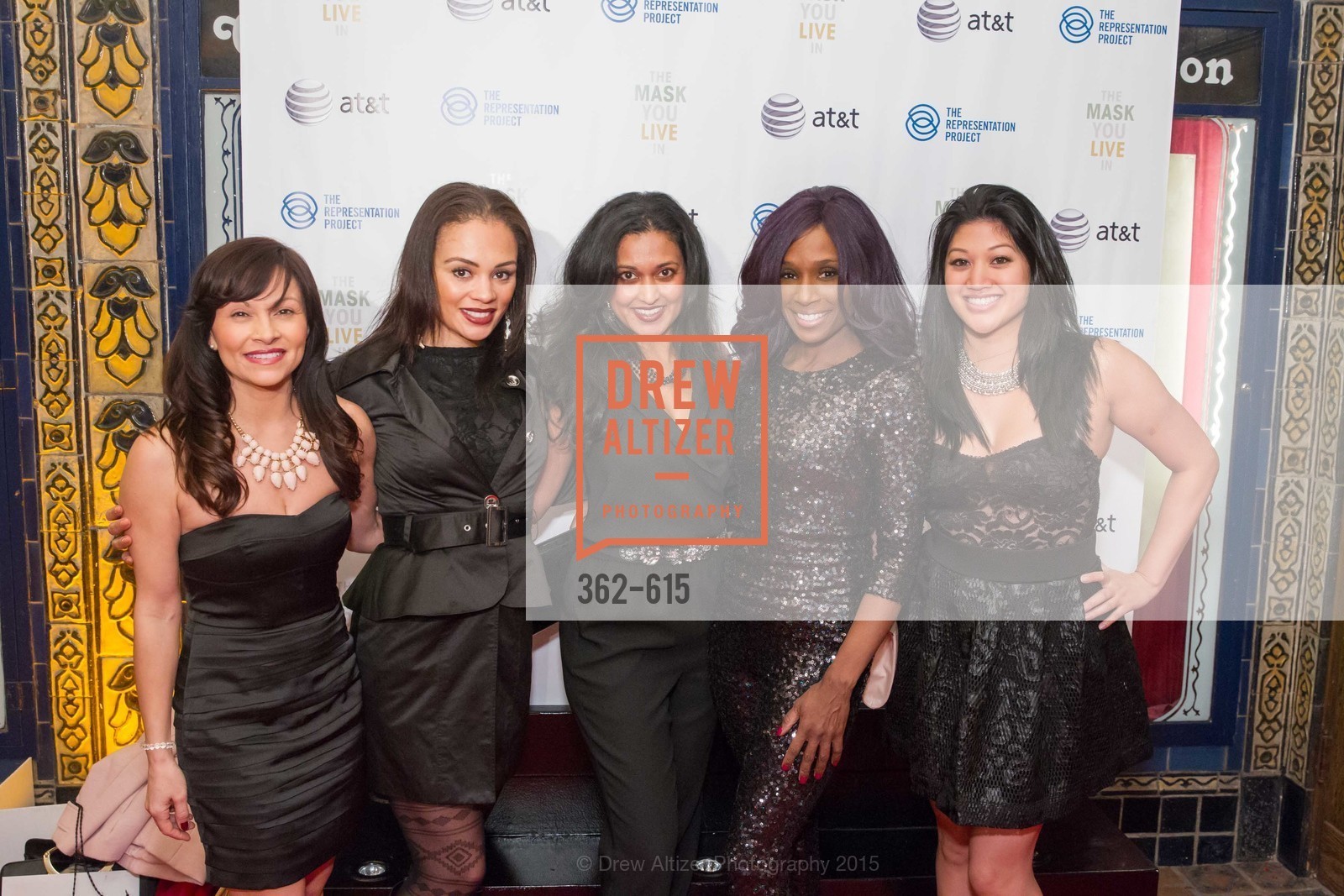 Stacy Lin, Jessica Robinson, Shilpa Vichare, Pernela Sommerville, Jen Hernandez, Jennifer Siebel Newsom's Castro Screening The Mask You Live In, Castro Theatre. 429 Castro Street, December 2nd, 2015,Drew Altizer, Drew Altizer Photography, full-service agency, private events, San Francisco photographer, photographer california