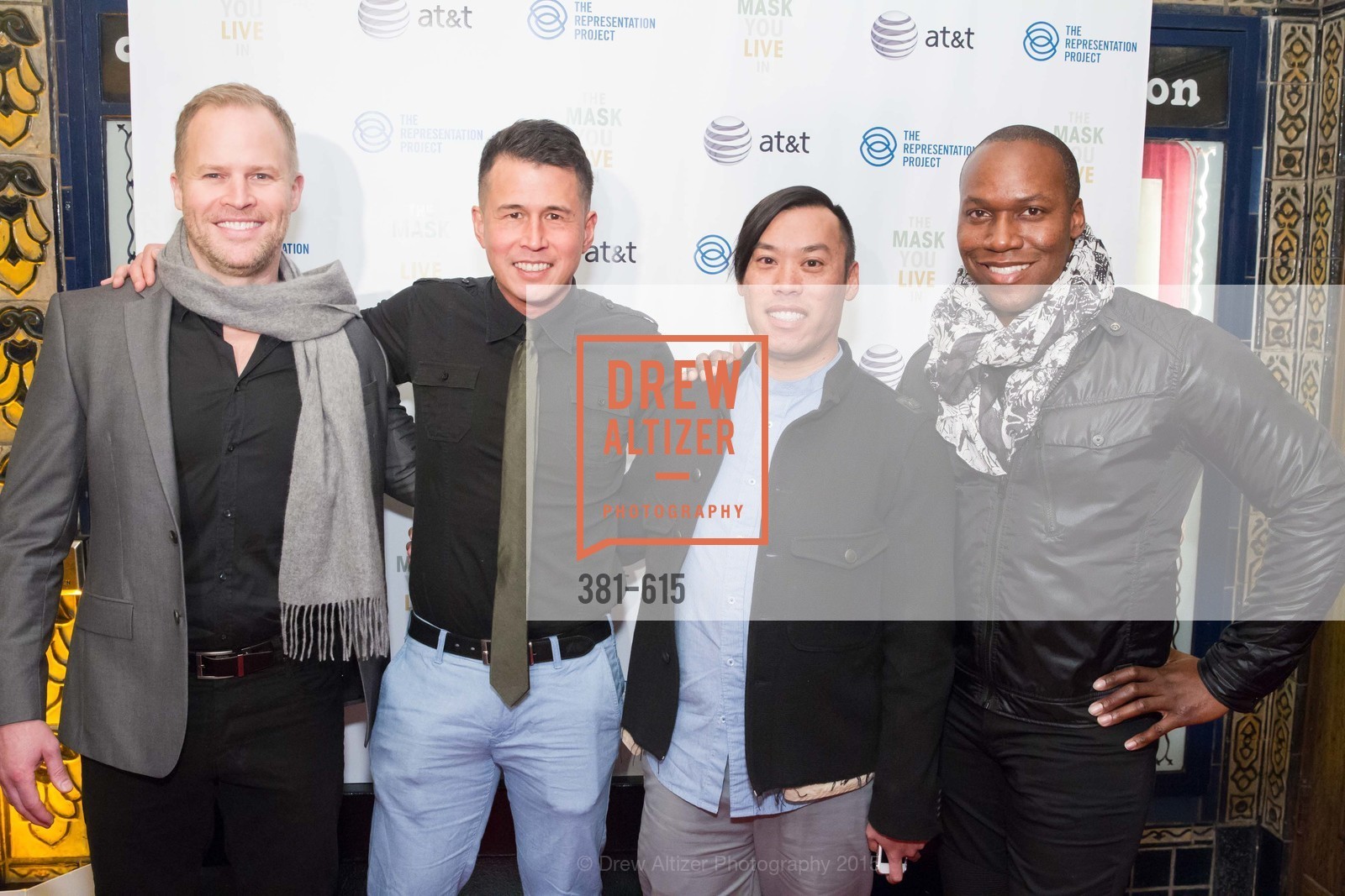 John Hunt, Ben Hu, Alvin Ma, Jayson Johnson, Jennifer Siebel Newsom's Castro Screening The Mask You Live In, Castro Theatre. 429 Castro Street, December 2nd, 2015,Drew Altizer, Drew Altizer Photography, full-service agency, private events, San Francisco photographer, photographer california
