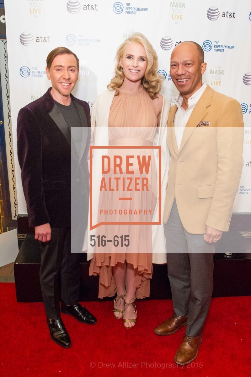 Mark Rhoades, Jennifer Siebel Newsom, Ken McNeely, Jennifer Siebel Newsom's Castro Screening The Mask You Live In, Castro Theatre. 429 Castro Street, December 2nd, 2015, Photo #516-615 Mark Rhoades, Jennifer Siebel Newsom, Ken McNeely, Photo #516-615