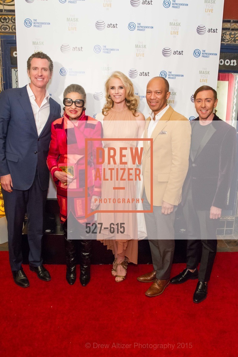 Gavin Newsom, Jennifer Siebel Newsom, Joy Venturini Bianchi, Ken McNeely, Mark Rhoades, Jennifer Siebel Newsom's Castro Screening The Mask You Live In, Castro Theatre. 429 Castro Street, December 2nd, 2015,Drew Altizer, Drew Altizer Photography, full-service agency, private events, San Francisco photographer, photographer california